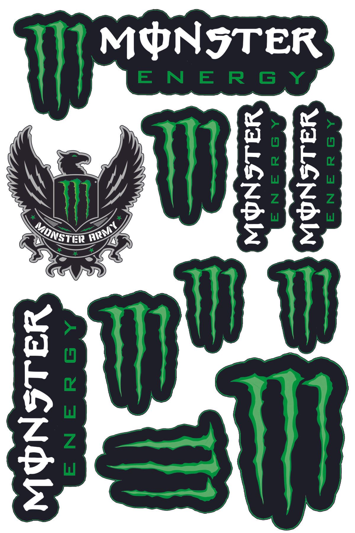 Monster Sponsor Sticker Set A4