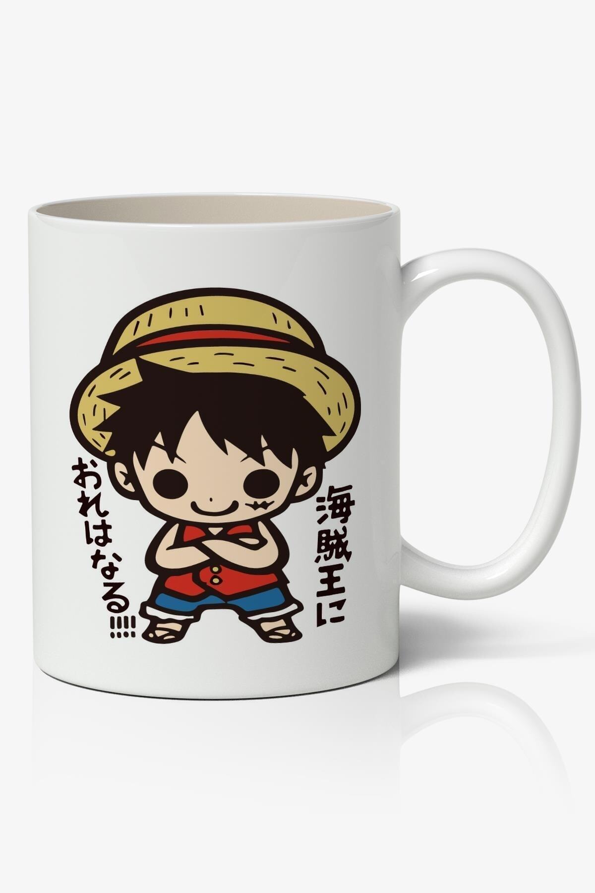 One Piece Monkey D. Luffy Anime Baskılı Beyaz Kupa Bardak
