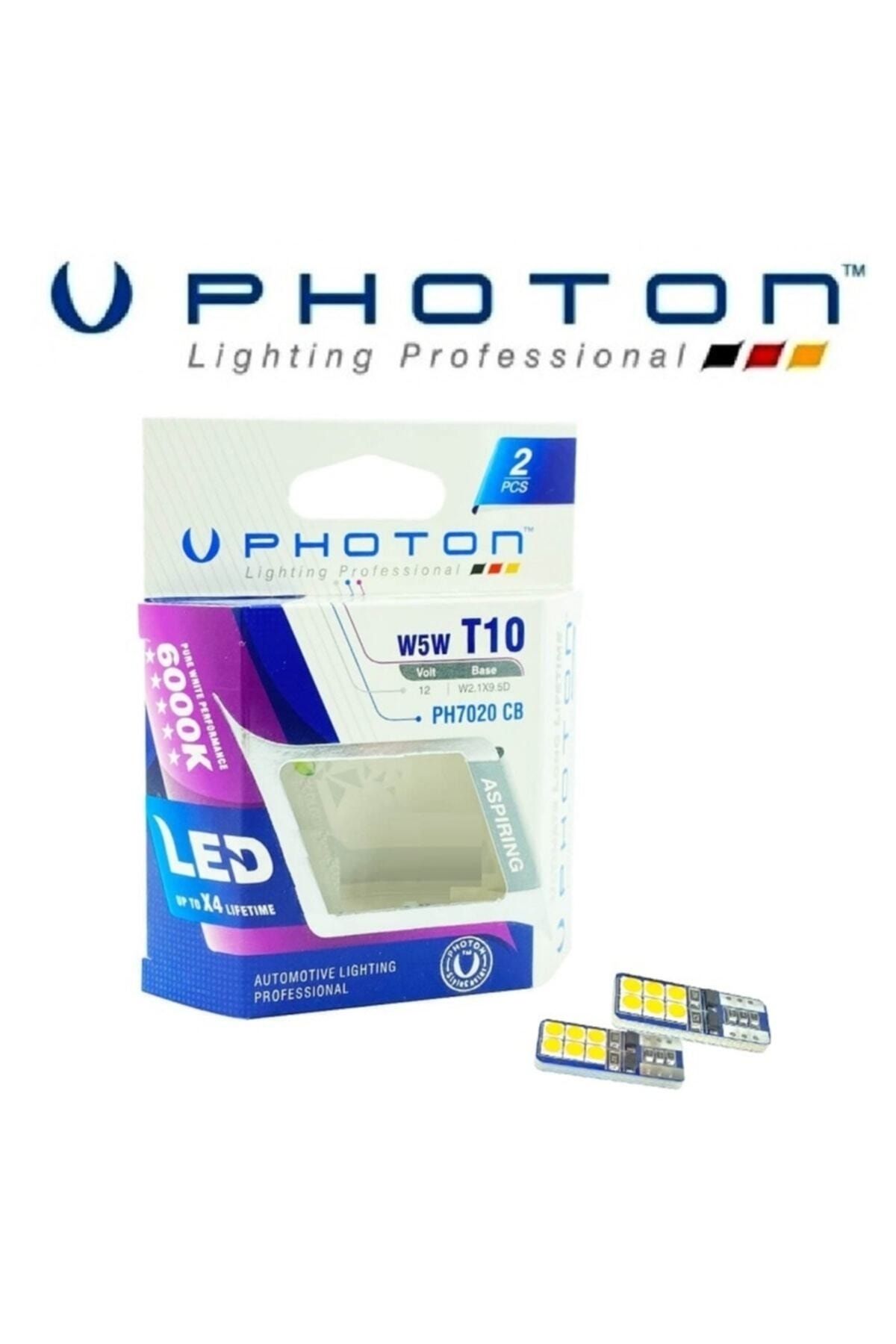 T10 Led Oto Park Plaka Ampulü Beyaz Ph7020 W5w