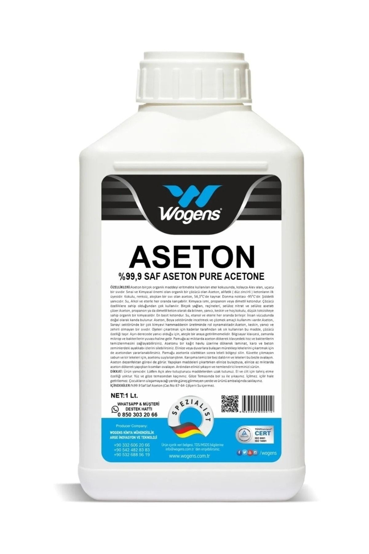 Saf Aseton %99.9 1 Lt.