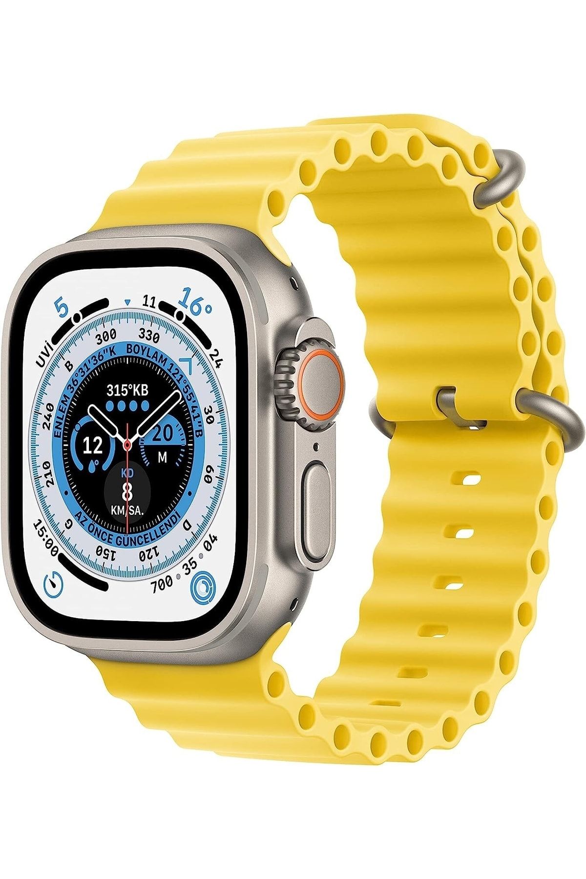 Watch Ultra 49mm GPS+Cellular Titanyum Kasa ve Sarı Ocean Kordon (Apple Türkiye Garantili)