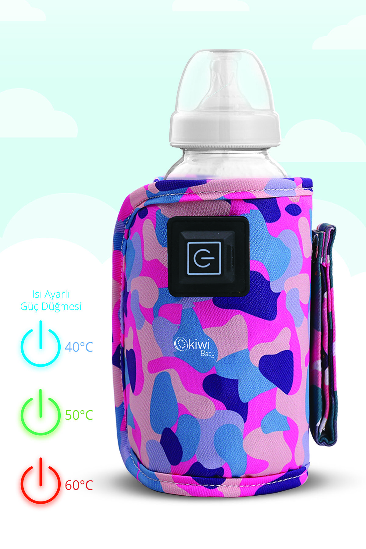 Biberon Isıtıcı, USB Taşınabilir 3 Kademeli Süt Şişe Bebek Biberon Isıtma,Seyehat Mug Bardak Matara