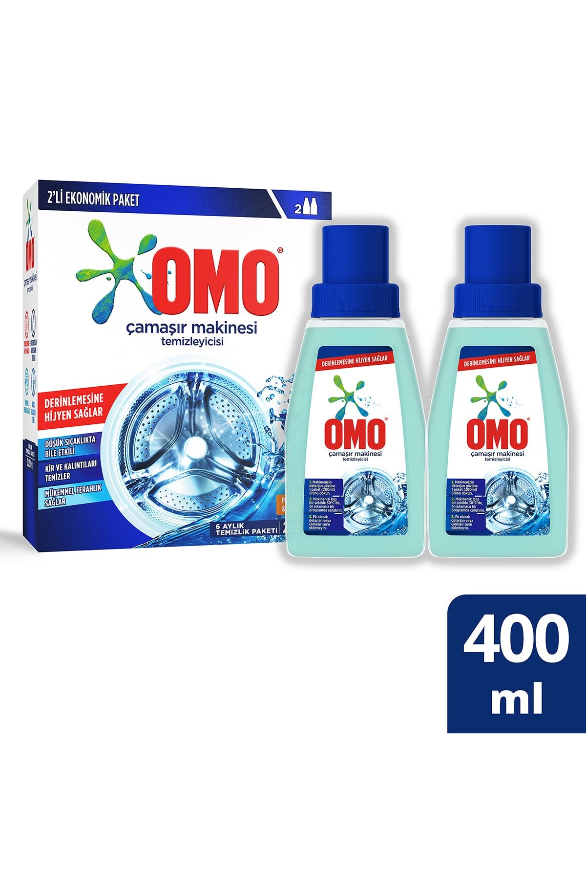 "omo Çamaşır Makinesi Temizleyicisi Çam Esintisi Derinlemesine Hijyen 400 ml X1"