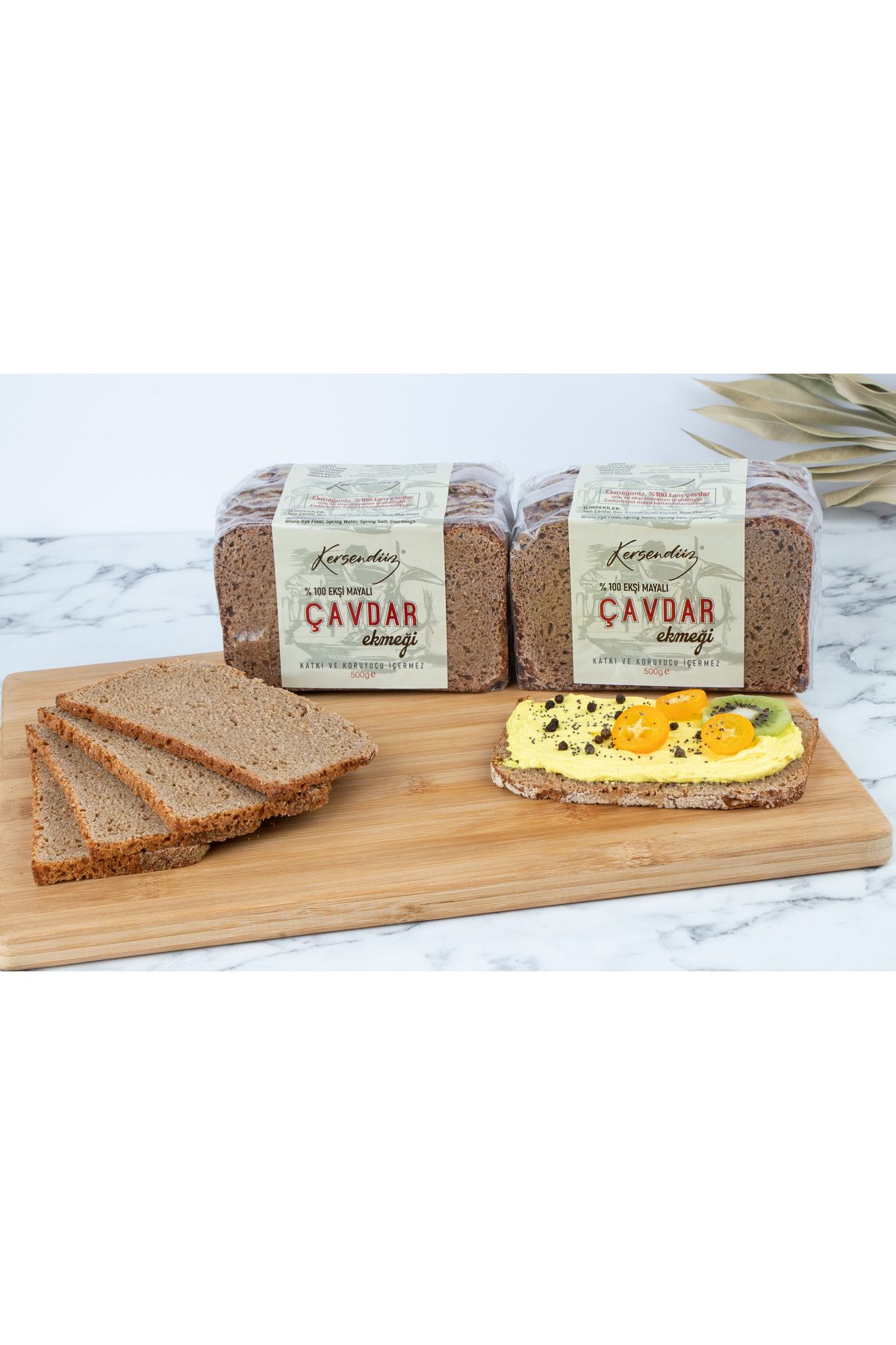 %100 Tam Çavdar Ekşi Mayalı Ekmekler 2'li Seçim 2x500gr