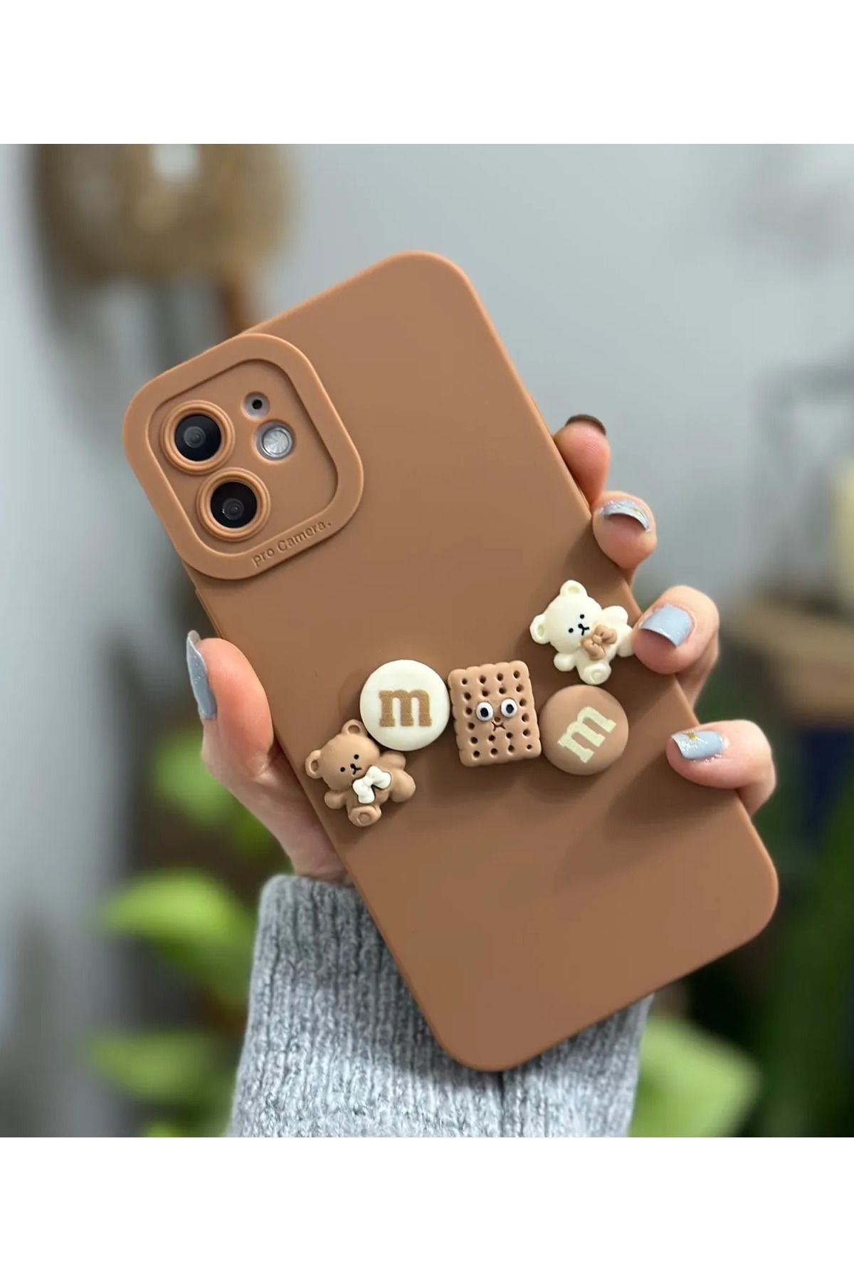 Iphone 11 Uyumlu (12 Görünümlü ) 3d Bisküvi Ve Ayıcıklı Kılıf