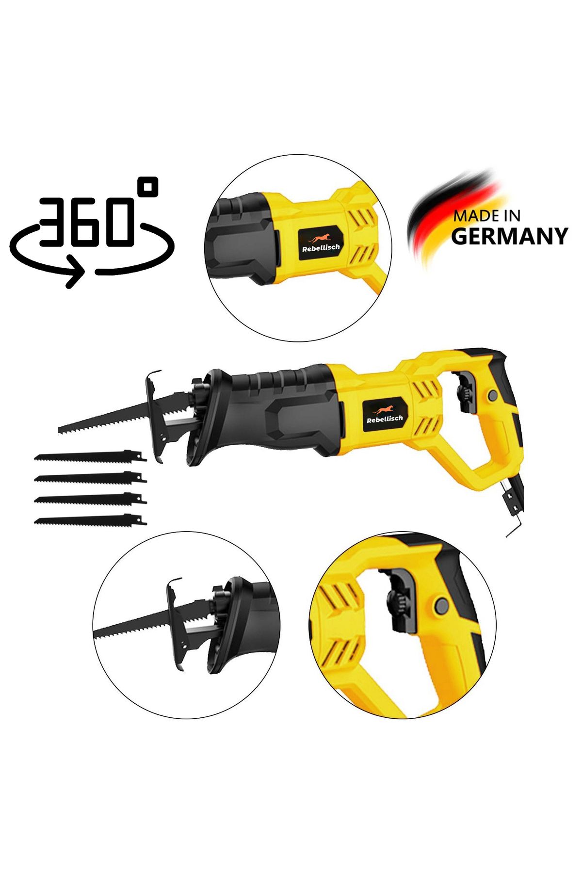 Germany Tt6756 - 7000w 6 Kademe Devir Ayarlı Beton Tuğla Kemik Kesme Tilki Kuyruğu