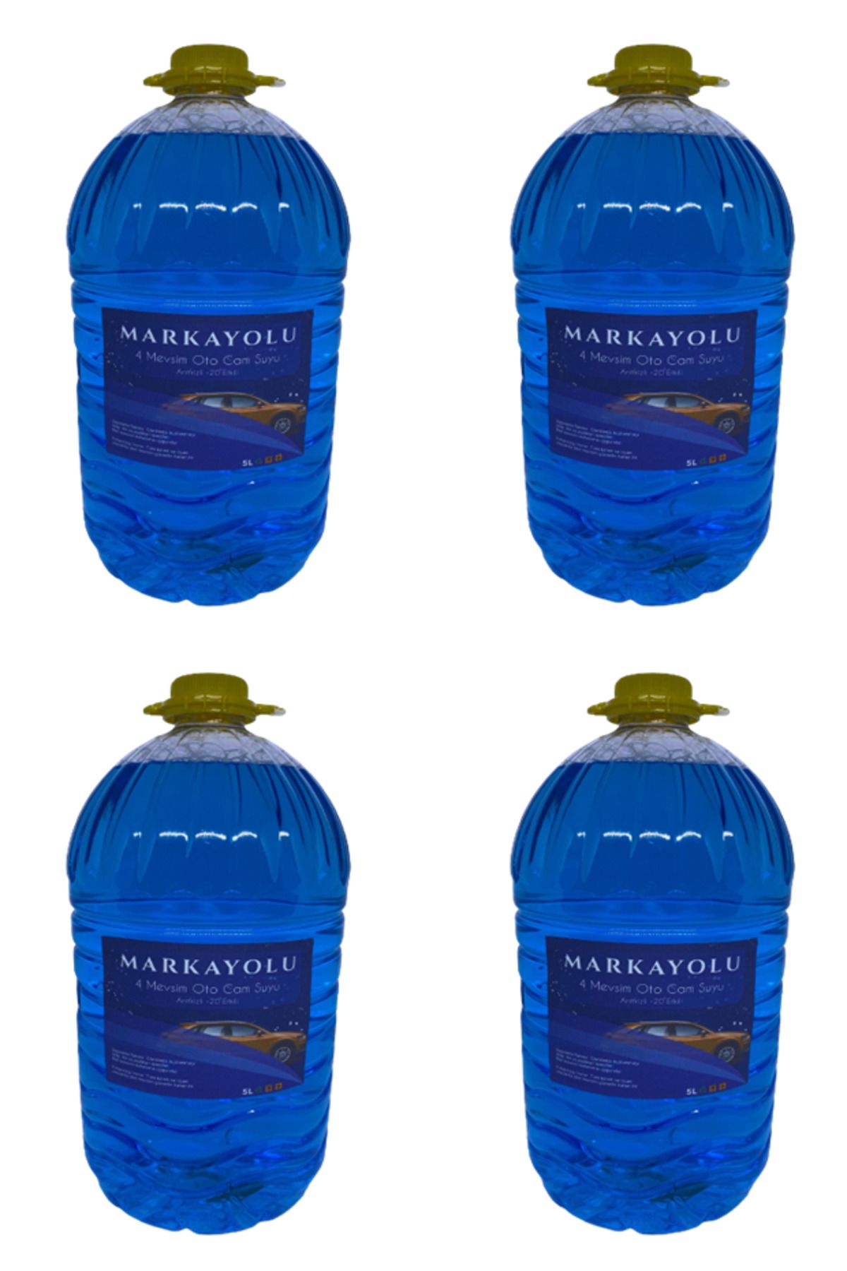 4 Adet 5 Litre Antifrizli 4 Mevsim Oto Cam Suyu Toplam 20 Litre