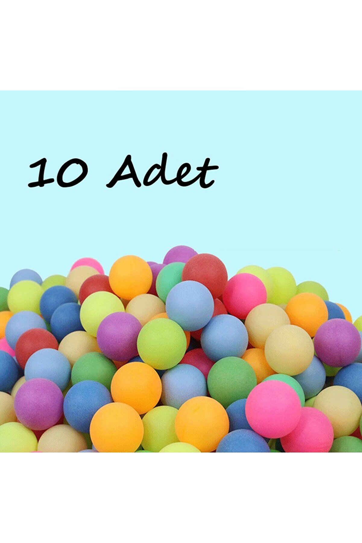 Pinpon Topu Karışık Renk 10 Adet Masa Tenisi Topu