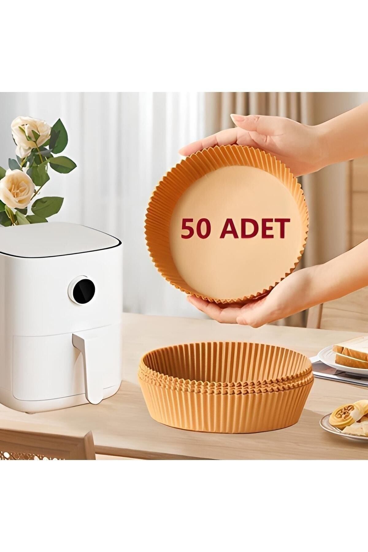 Fritöz Pişirme Kağıdı - Air Fryer Liners Hava Fritözü Xiaomi Philips Yağsız Tefal Kumtel Mı 50 Adet