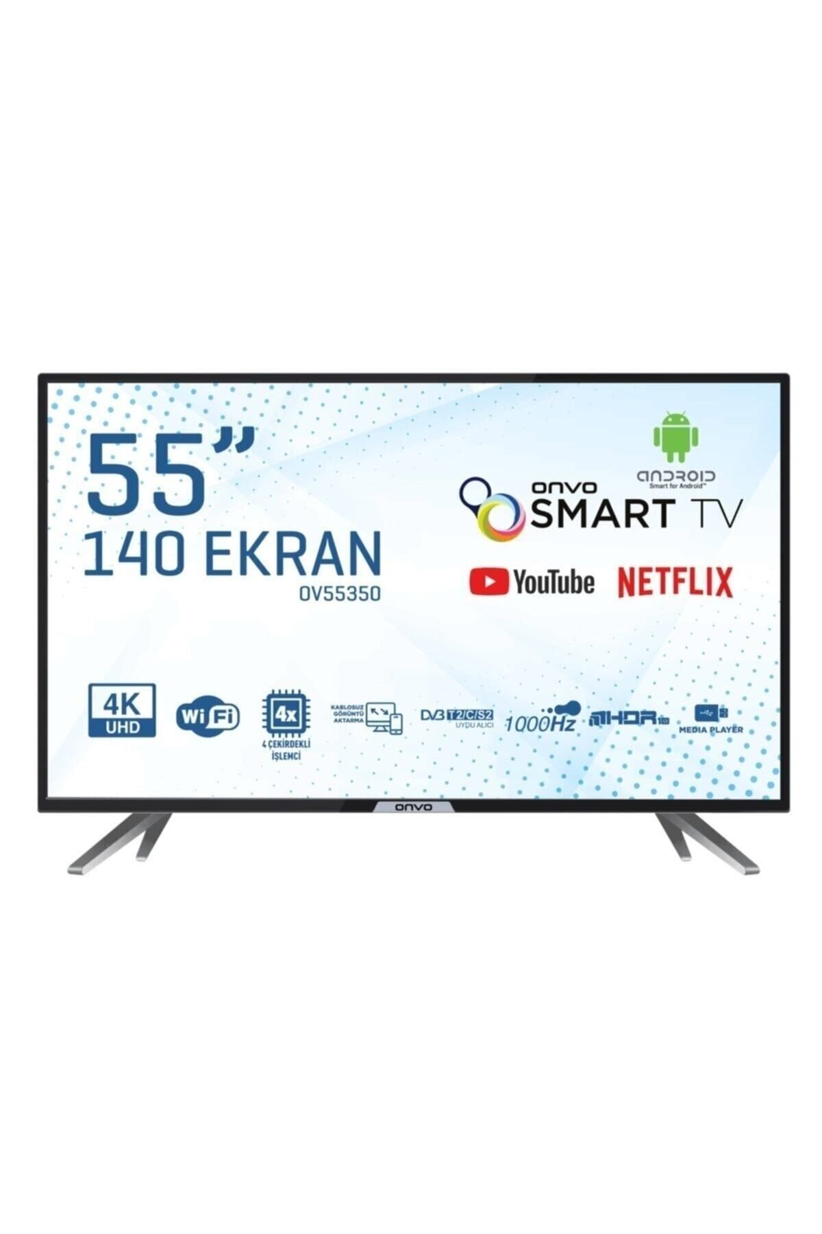 Ov55350 55'' 4K Smart Android LED TV Siyah