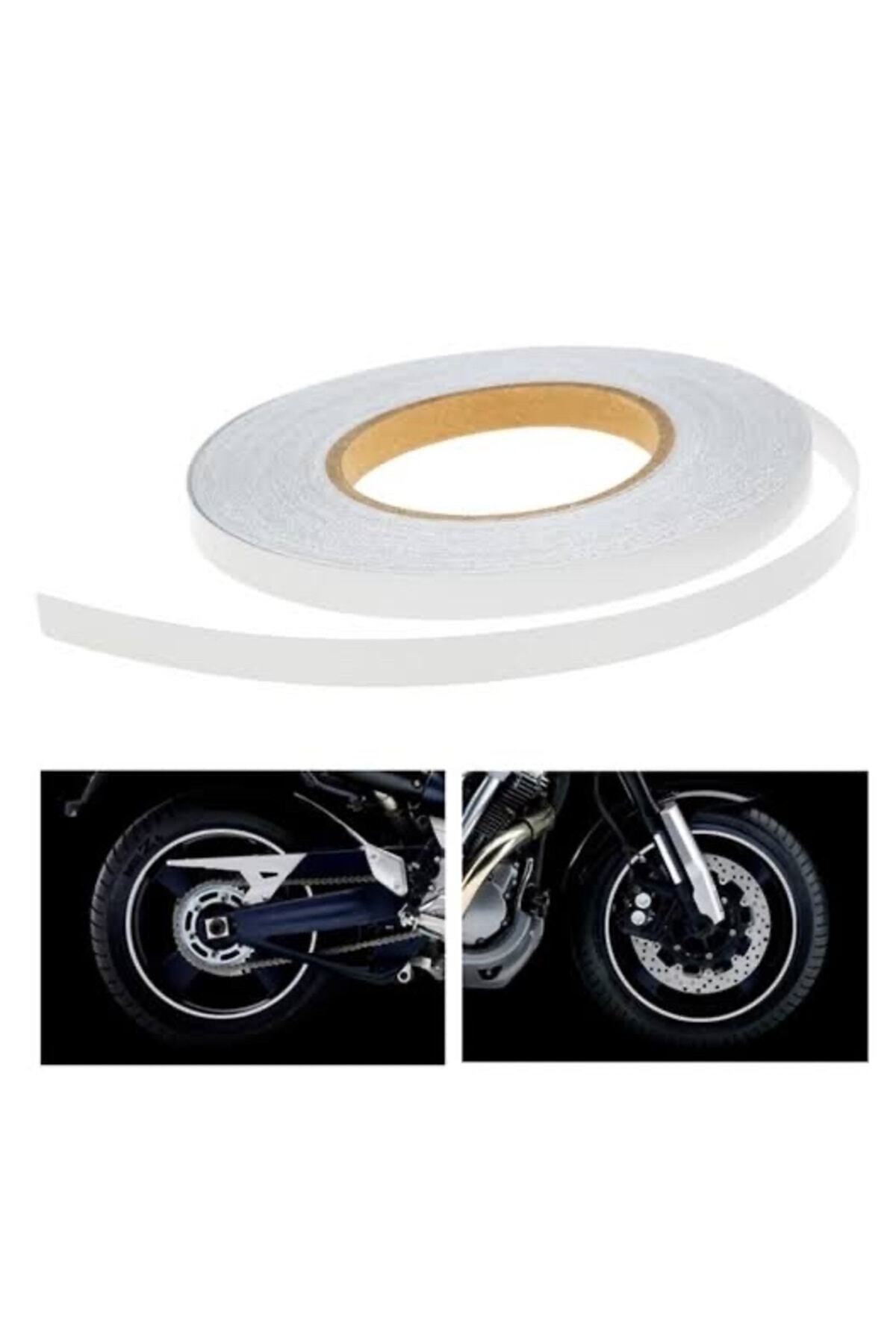 Motorsiklet Jant Şeridi Beyaz