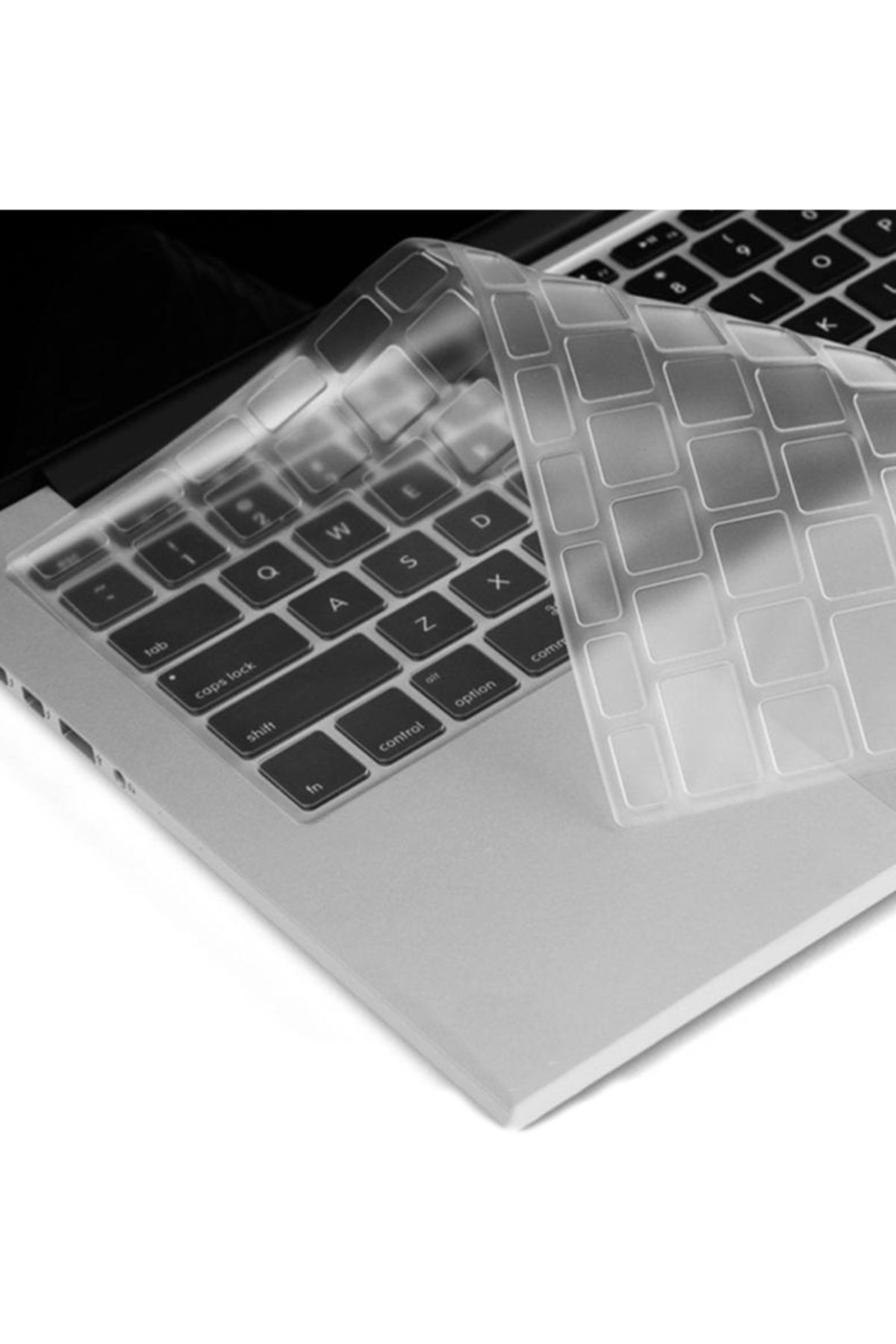 Microcase Macbook Pro 13 A1989 Touch Bar 2018 - Macbook Pro 13 2019 A2159 Silikon Klavye Koruması - Eu Şeffaf