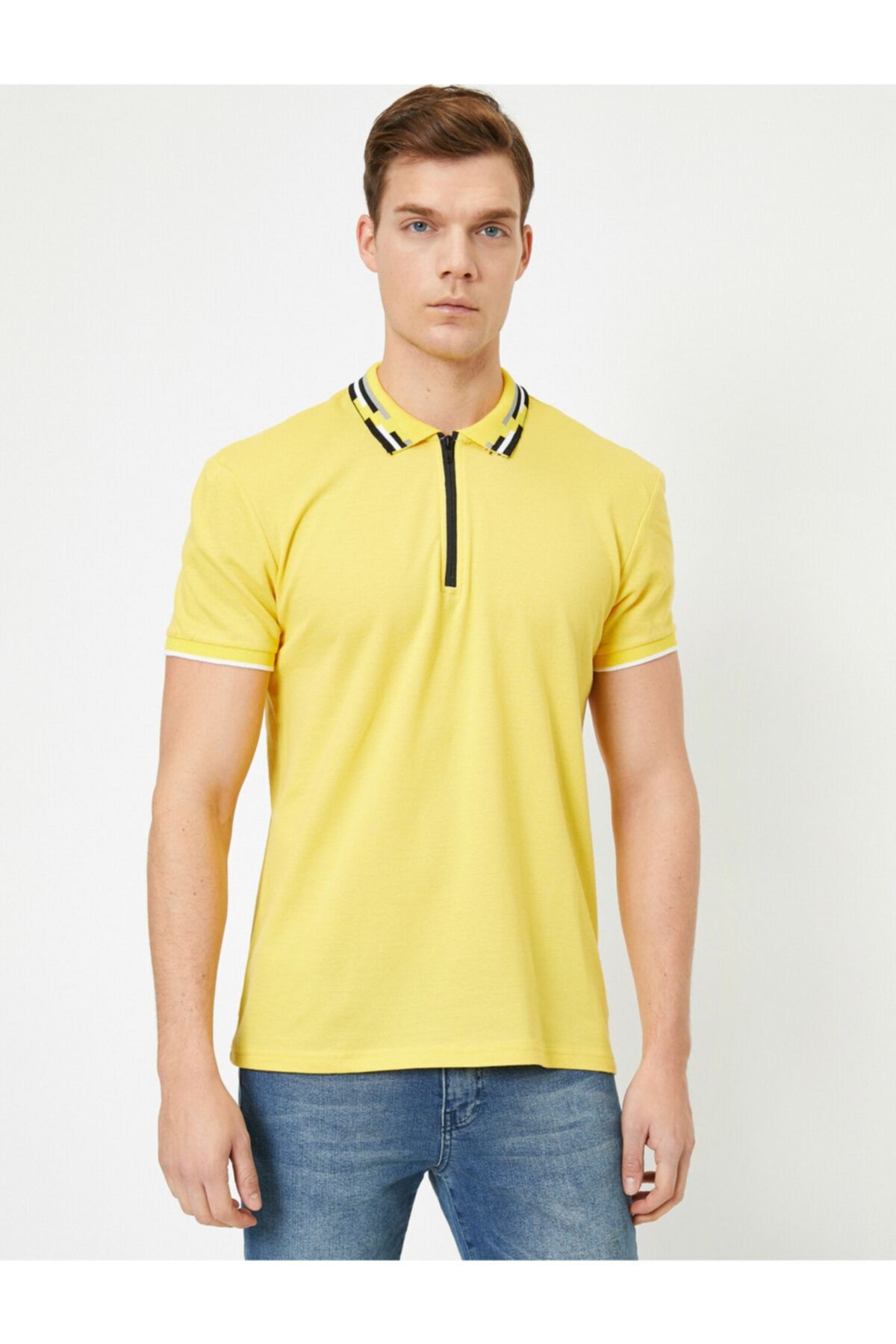 Koton Erkek Sarı T-Shirt 0YAM11473GK