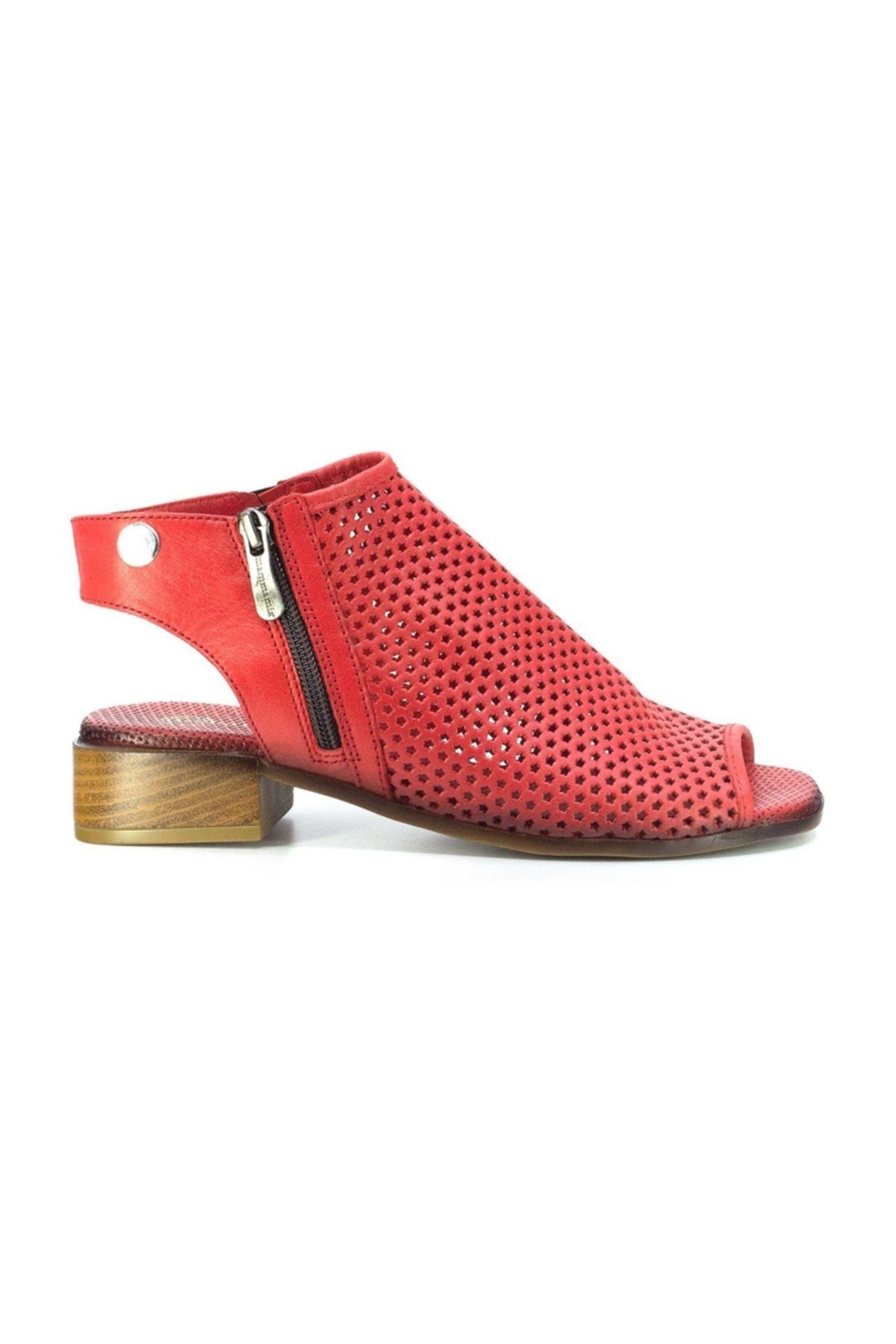 Mammamia D20ys-1105 Kadın Hakiki Deri Sandalet Kırmızı