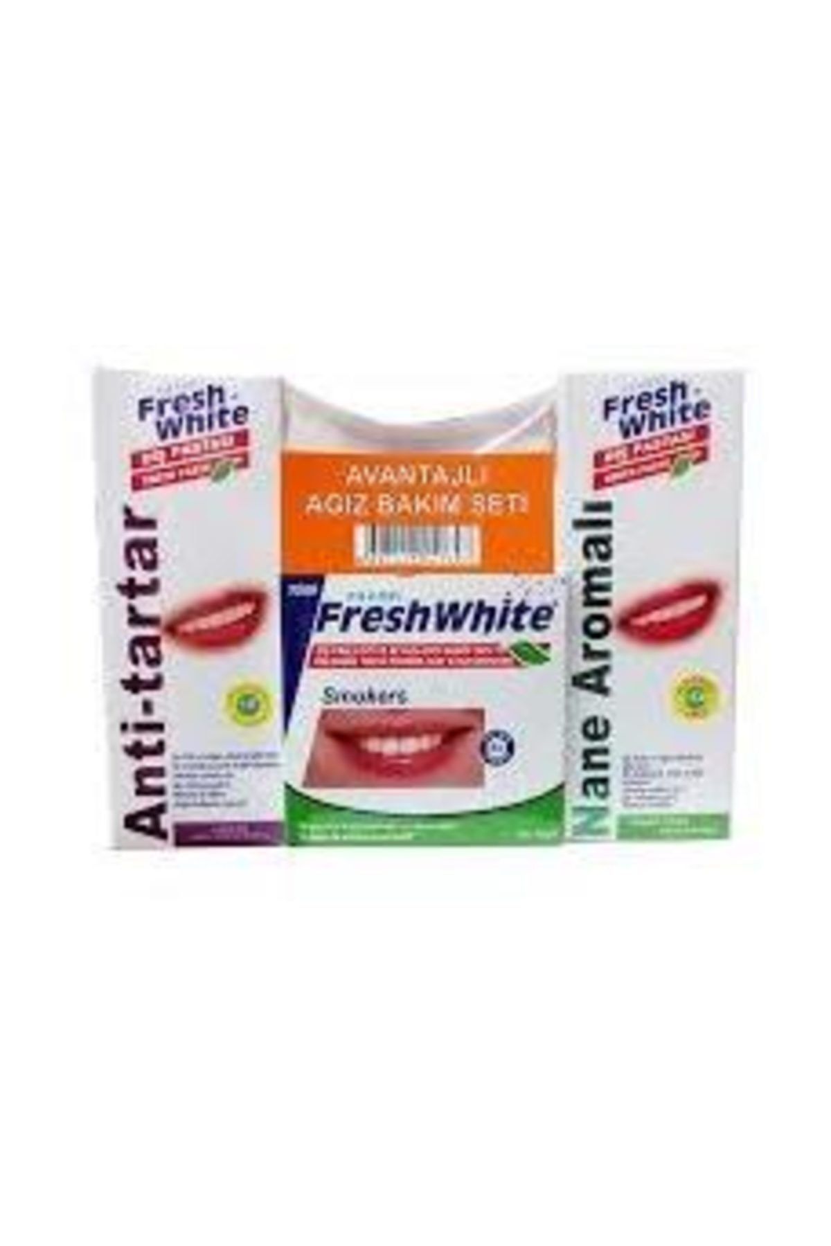 Fresh White Avantajlı Set Diş Tozu+diş Pastası 3'lü Diş Beyazlatma Ve Parlatma