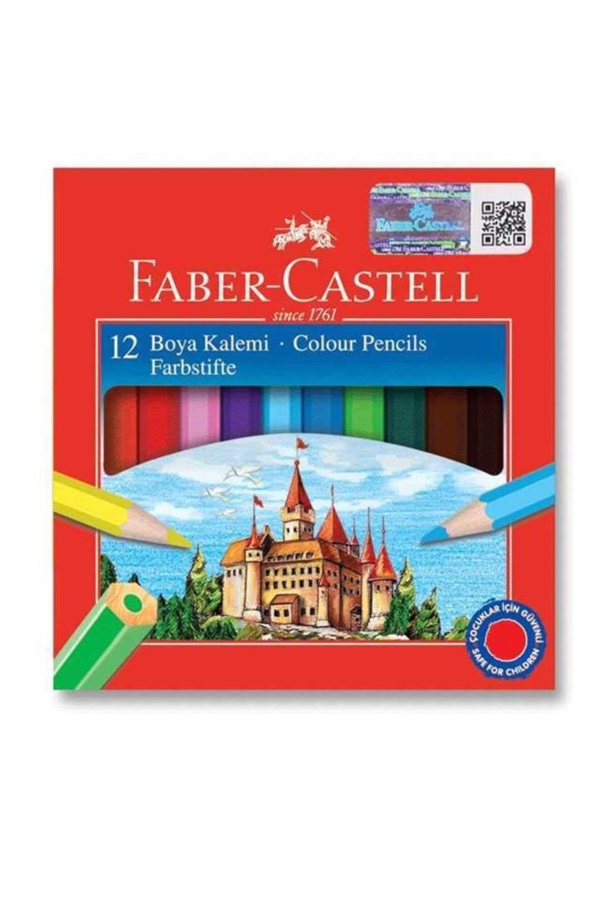 Faber Castell Kuru Boya 12 Renk Yarım Boy
