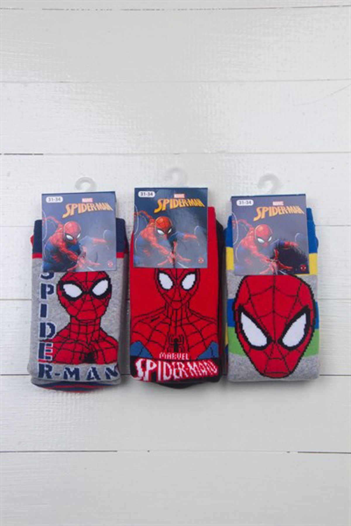 Spiderman 3'lü Soket Çorap