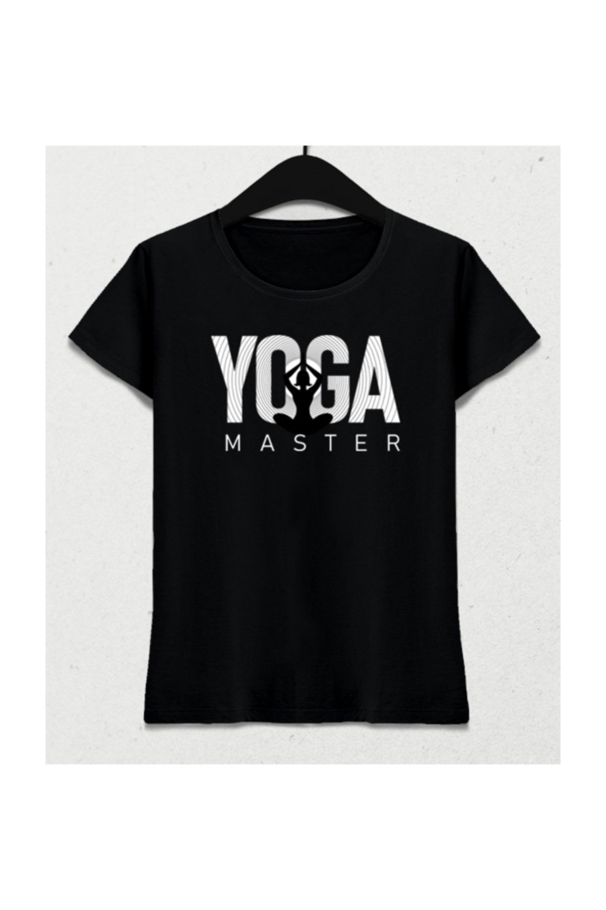 Basmatik Yoga Master Kadın Siyah Tişört