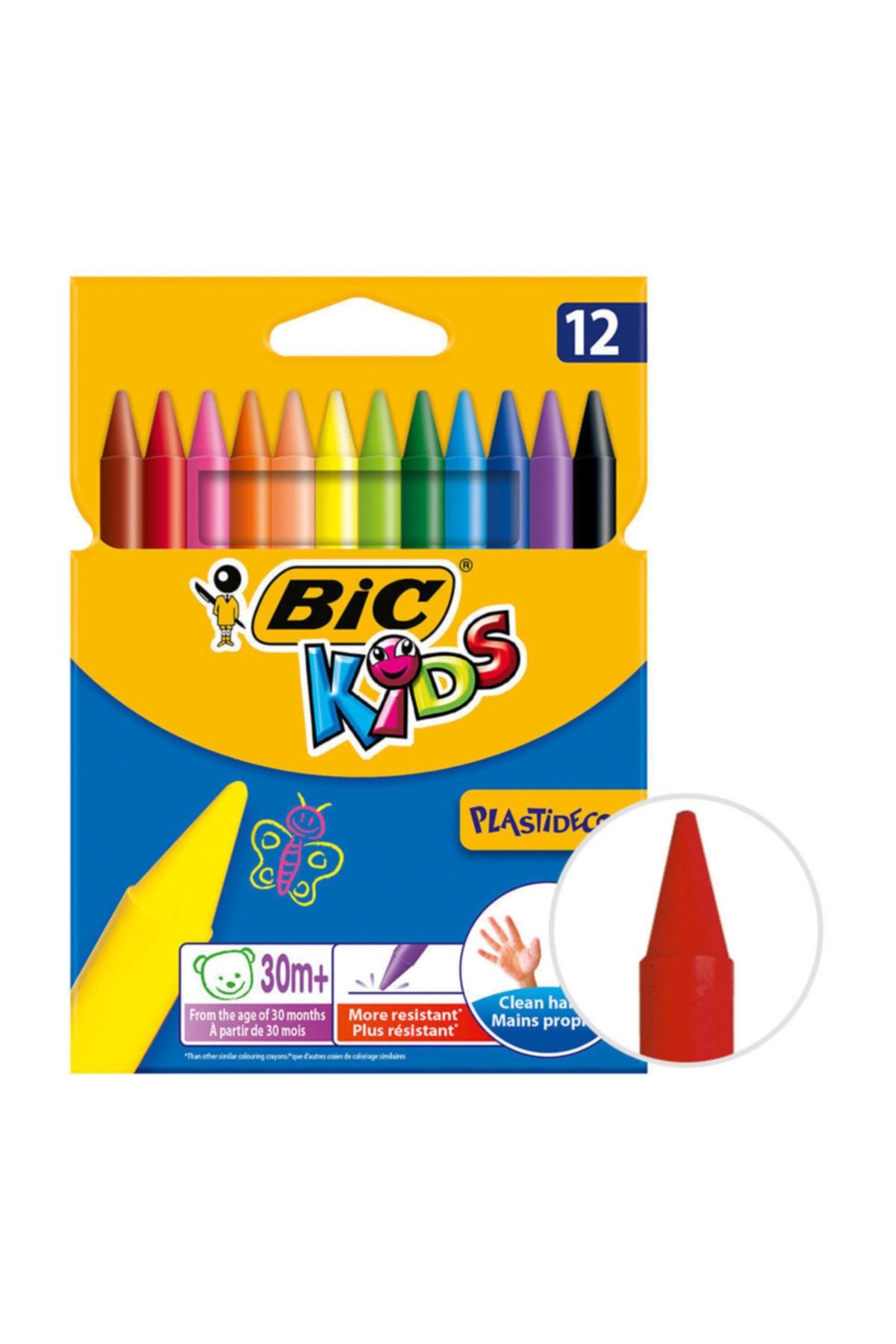 Bic Plastidecor 945764 Silinebilir Pastel Boya 12'li Paket