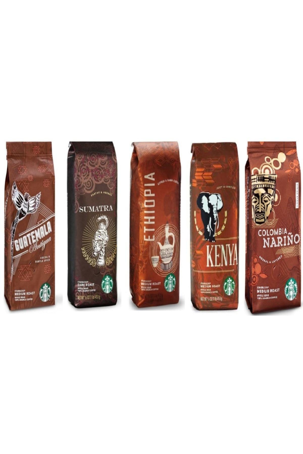 Starbucks Deneme Paketi Filtre Kahve 5x250 gr 5 Paket Kahve Makinası İçin Çekilmiş