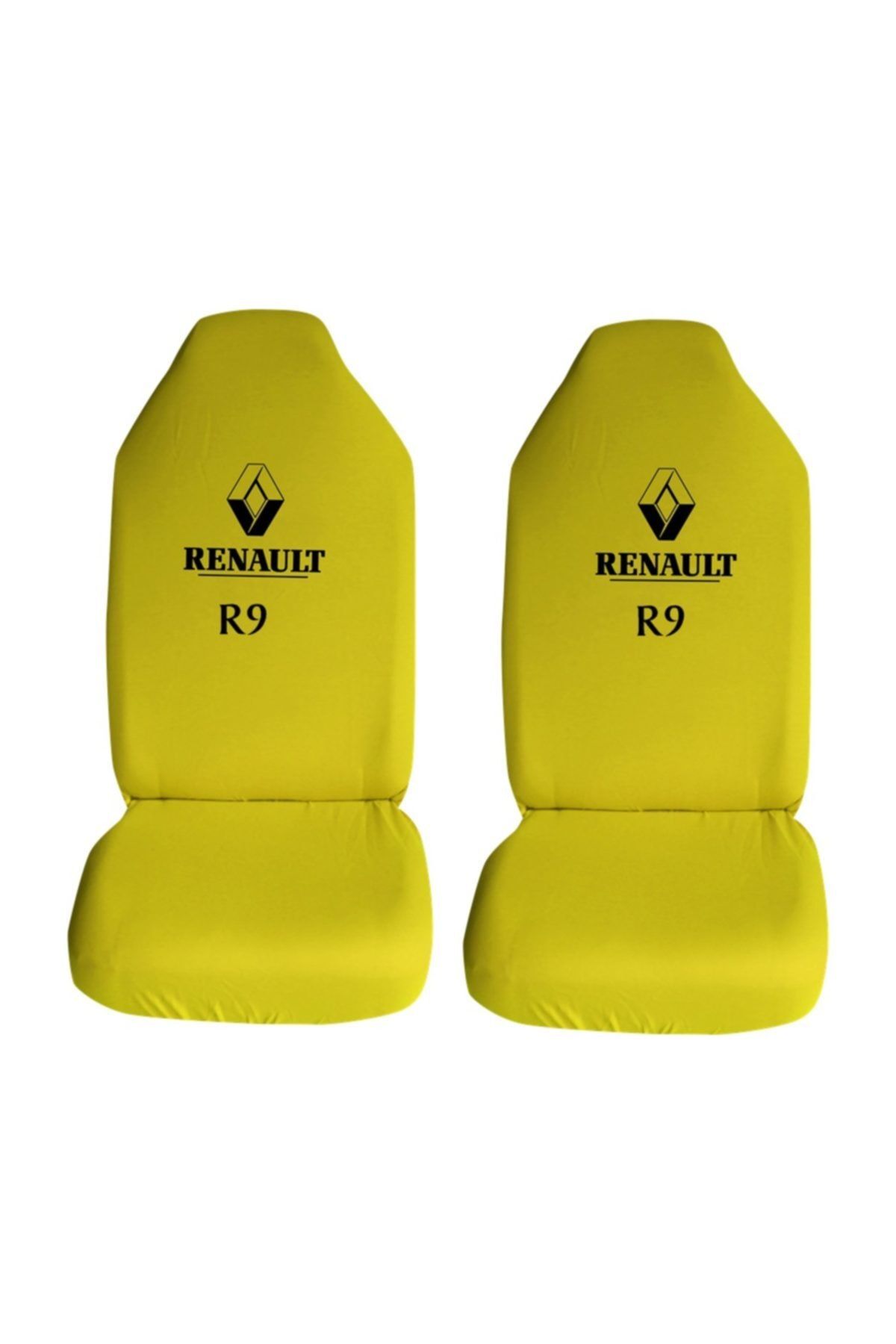 Modatools Renault R 9 Özel Araba Oto Koltuk Kılıfı Ön Arka Takım Sarı Penye Araca Özel Baskılı