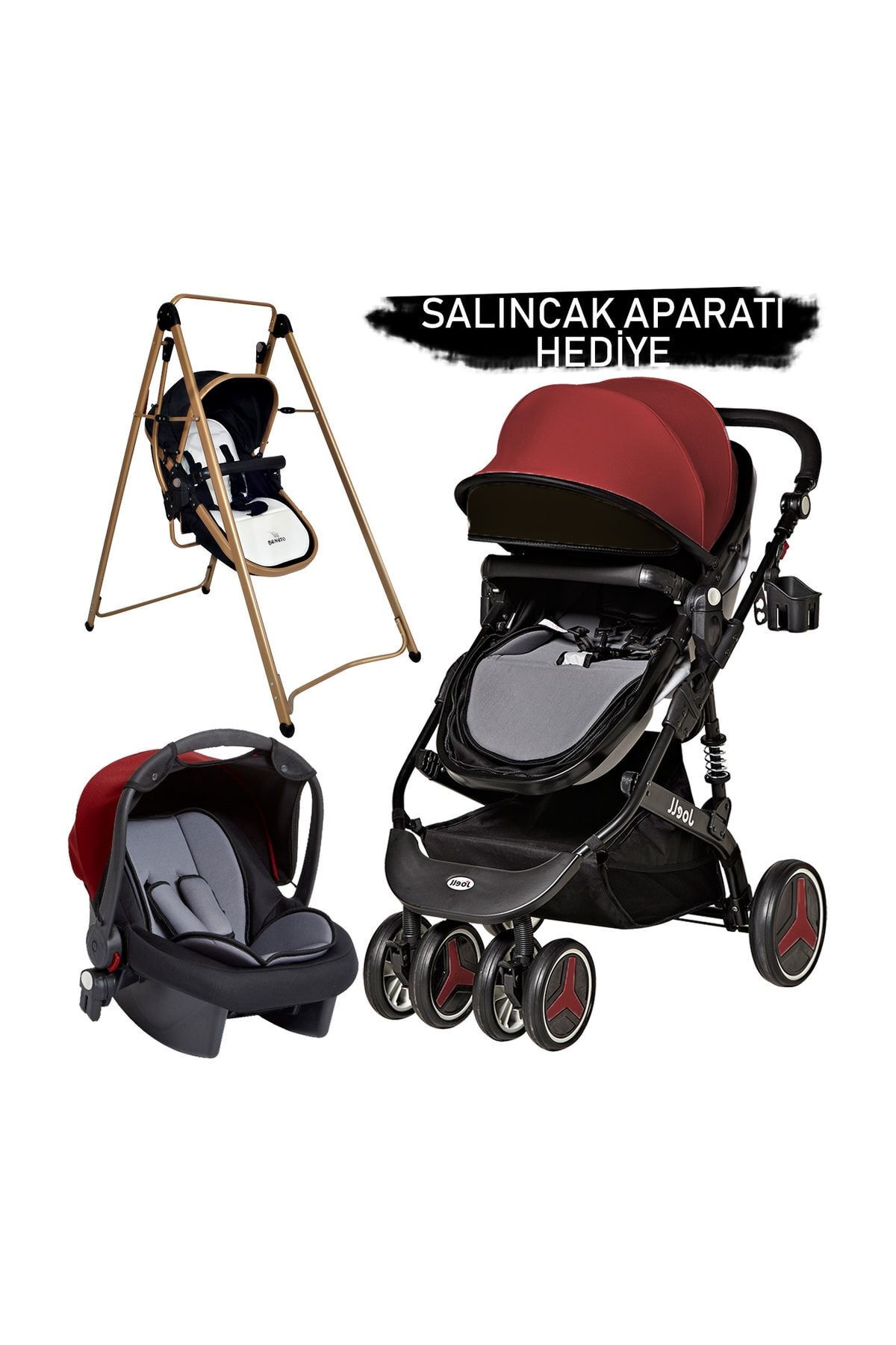 Baby Home Joell Gold Travel Sistem Bebek Arabası + Salıncak Aparatı