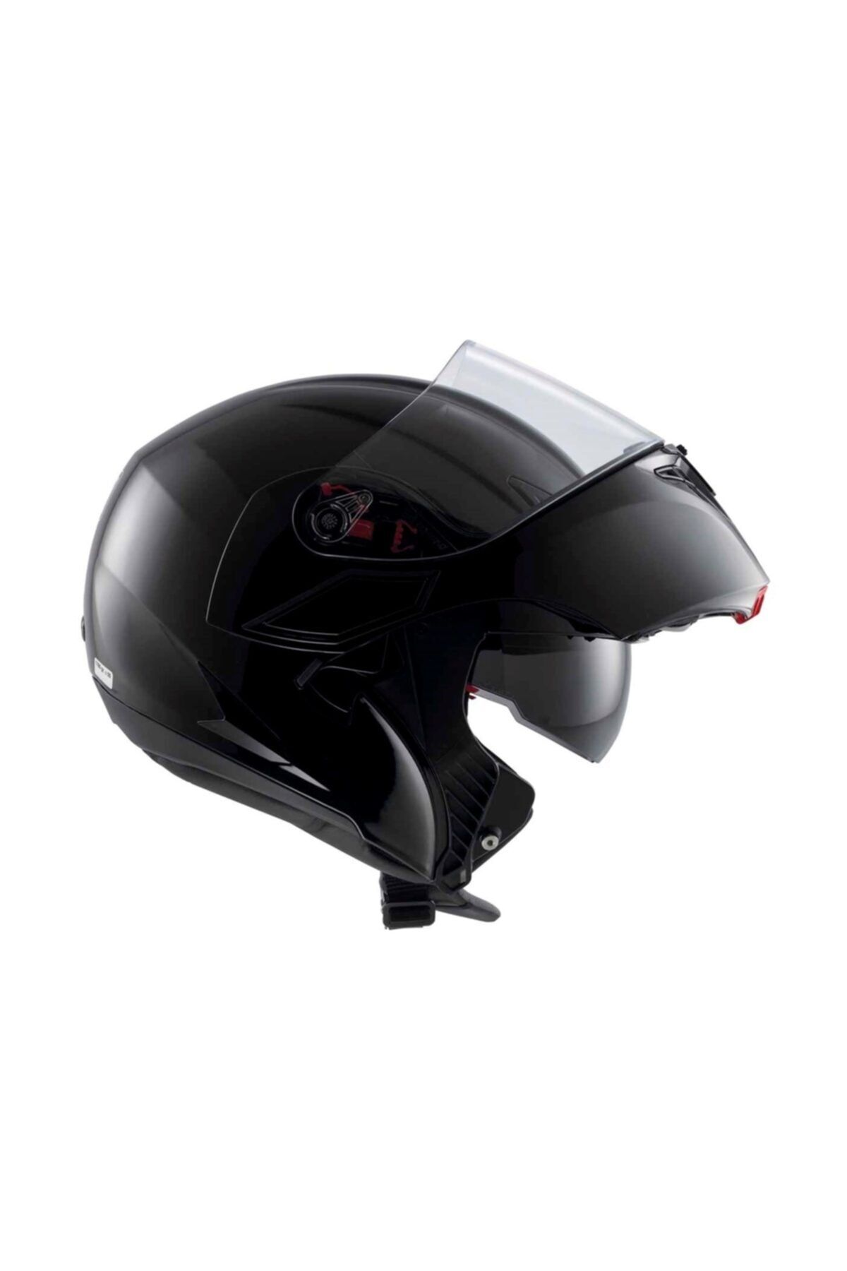 AGV Compact St Solid Plk Black Çene Açilir Kask - Pinlock Dahil