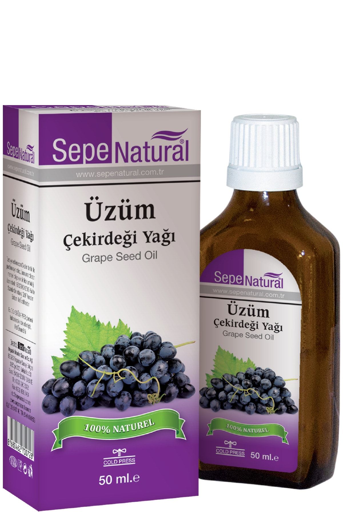 Sepe Natural Üzüm Çekirdeği Yağı 50 Ml Soğuk Sıkım Grape Seed Oil