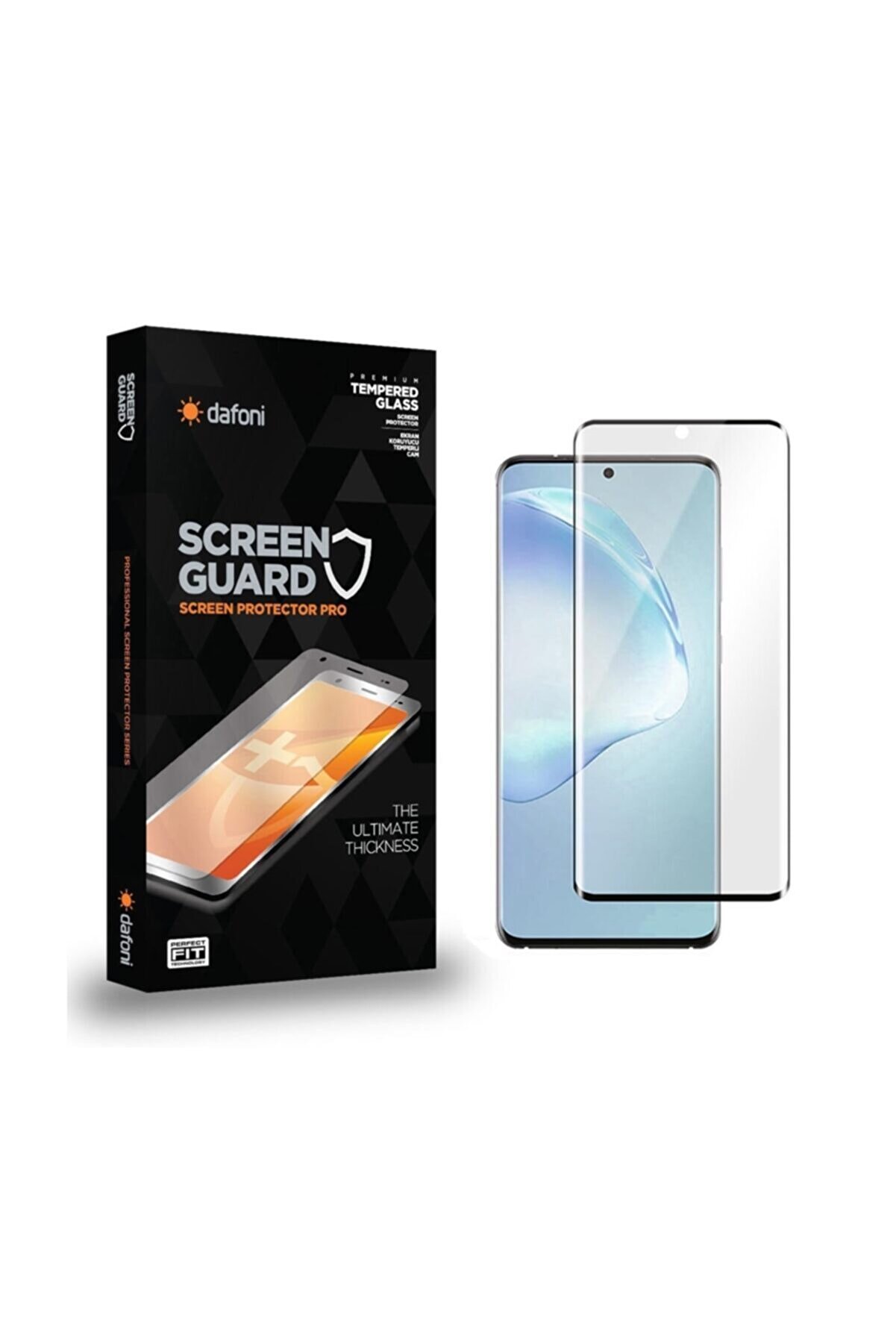 Dafoni Samsung Galaxy S20 Plus Uyumlu Curve Tempered Glass Premium Full Cam Ekran Koruyucu