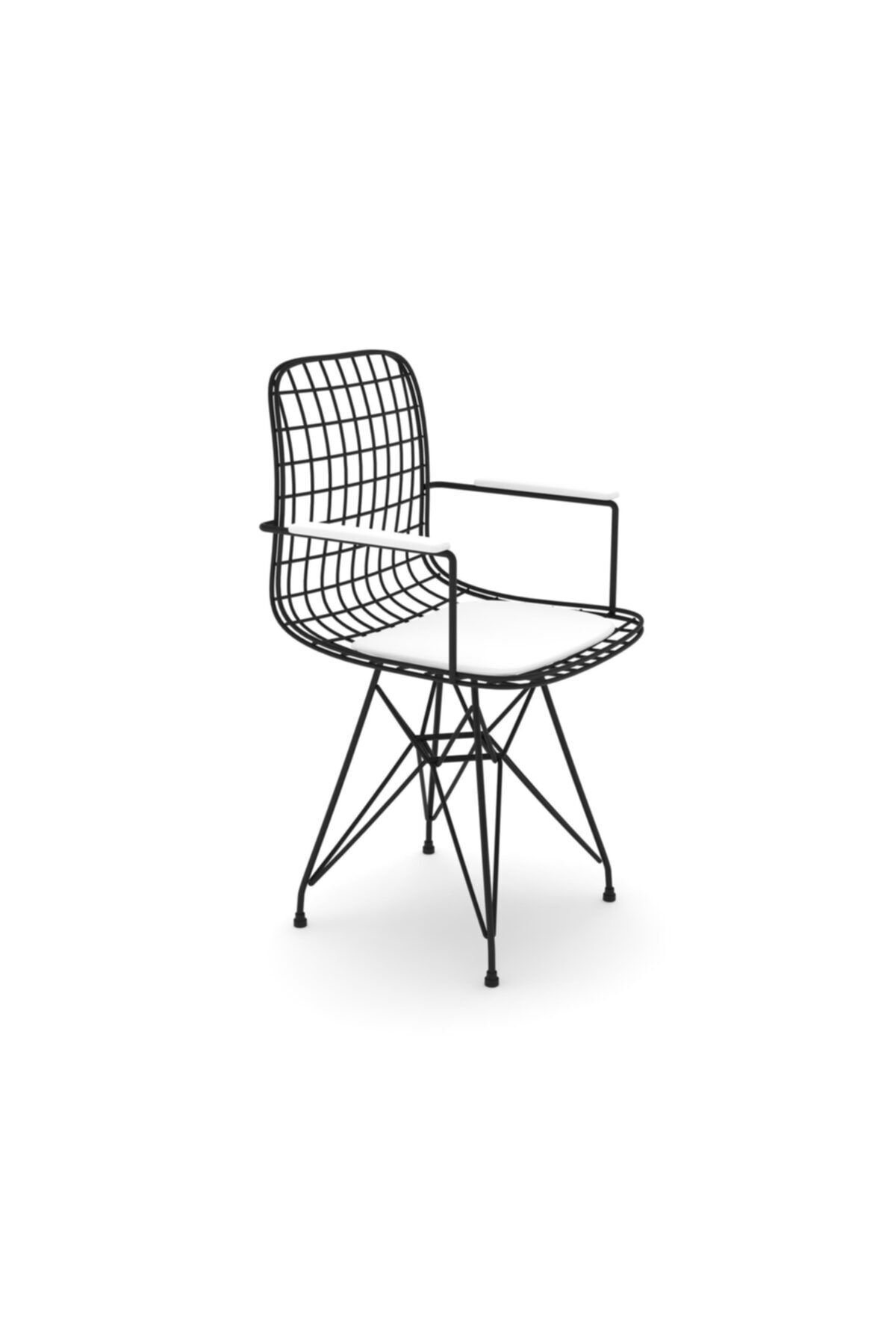 Kenzlife Knsz kafes tel sandalyesi 1 li mazlum syhbyz kolçaklı ofis cafe bahçe mutfak