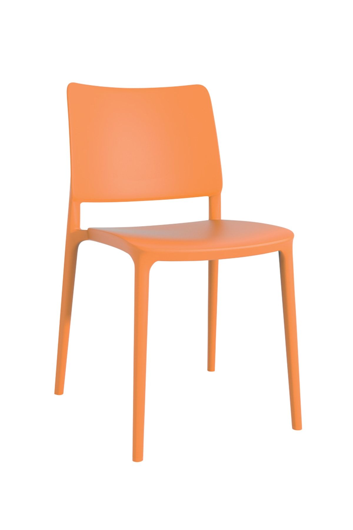 Papatya Joy Sandalye Turuncu - Mutfak Sandalyesi - Kolçaksız