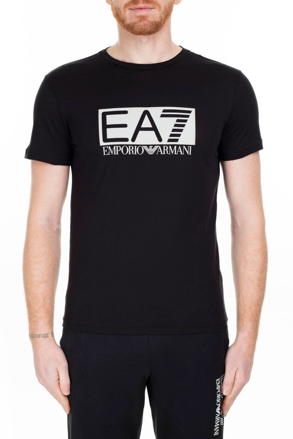 EA7 Erkek Siyah T-Shirt