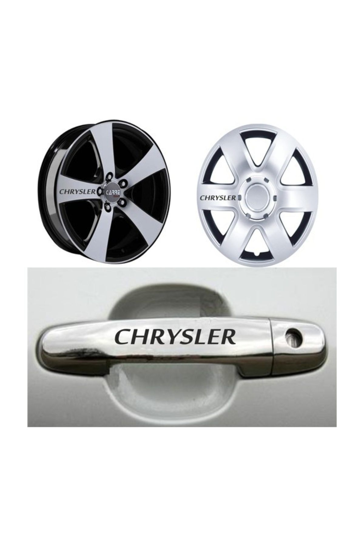 Sticker Sepetim Mtm Chrysler Kapı Kolu Jant Dekoratif Çok Amaçlı Sticker