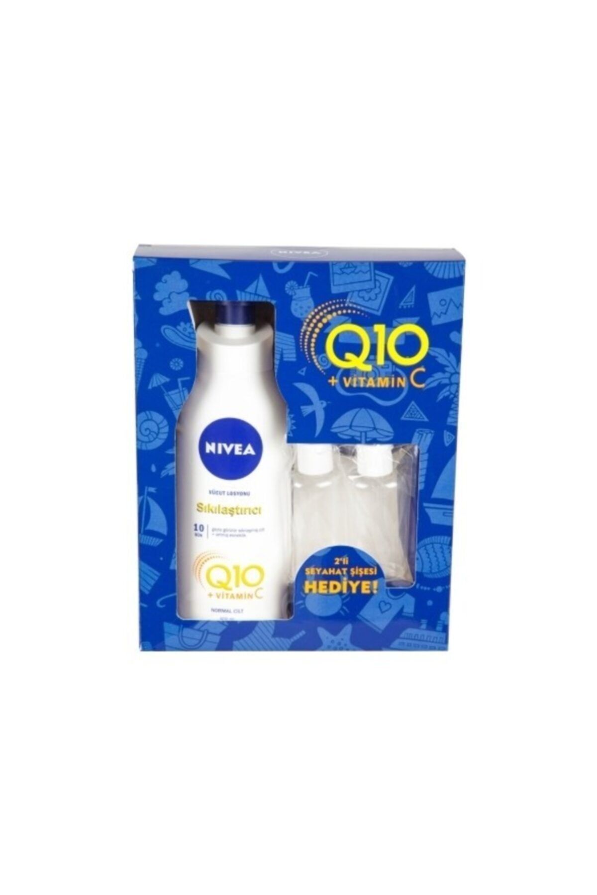 NIVEA Q10 + Vitamin C Sıkılaştırıcı Vücut Losyonu 400ml (+ 2'li Seyahat Şişesi)