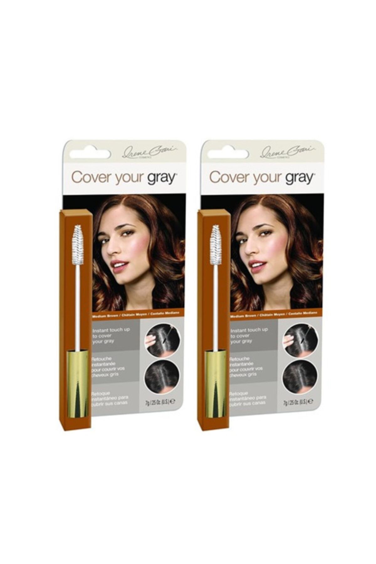 Cover Your Gray Beyaz Kapatıcı Saç Maskarası Rimeli Orta Kahve X 2 Ad