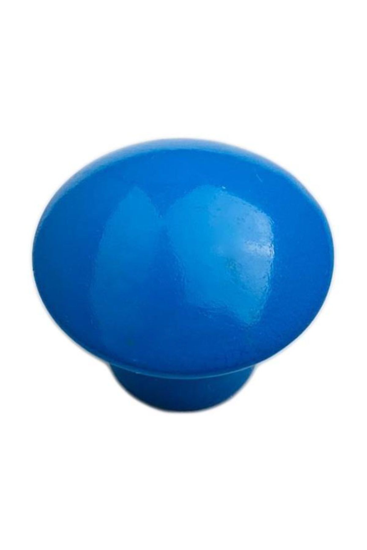 Arwino 5 Adet Parlak Mavi Mantar Düğme Çocuk Odası Vestiyer Dolap Çekmece Kapak Kulpu