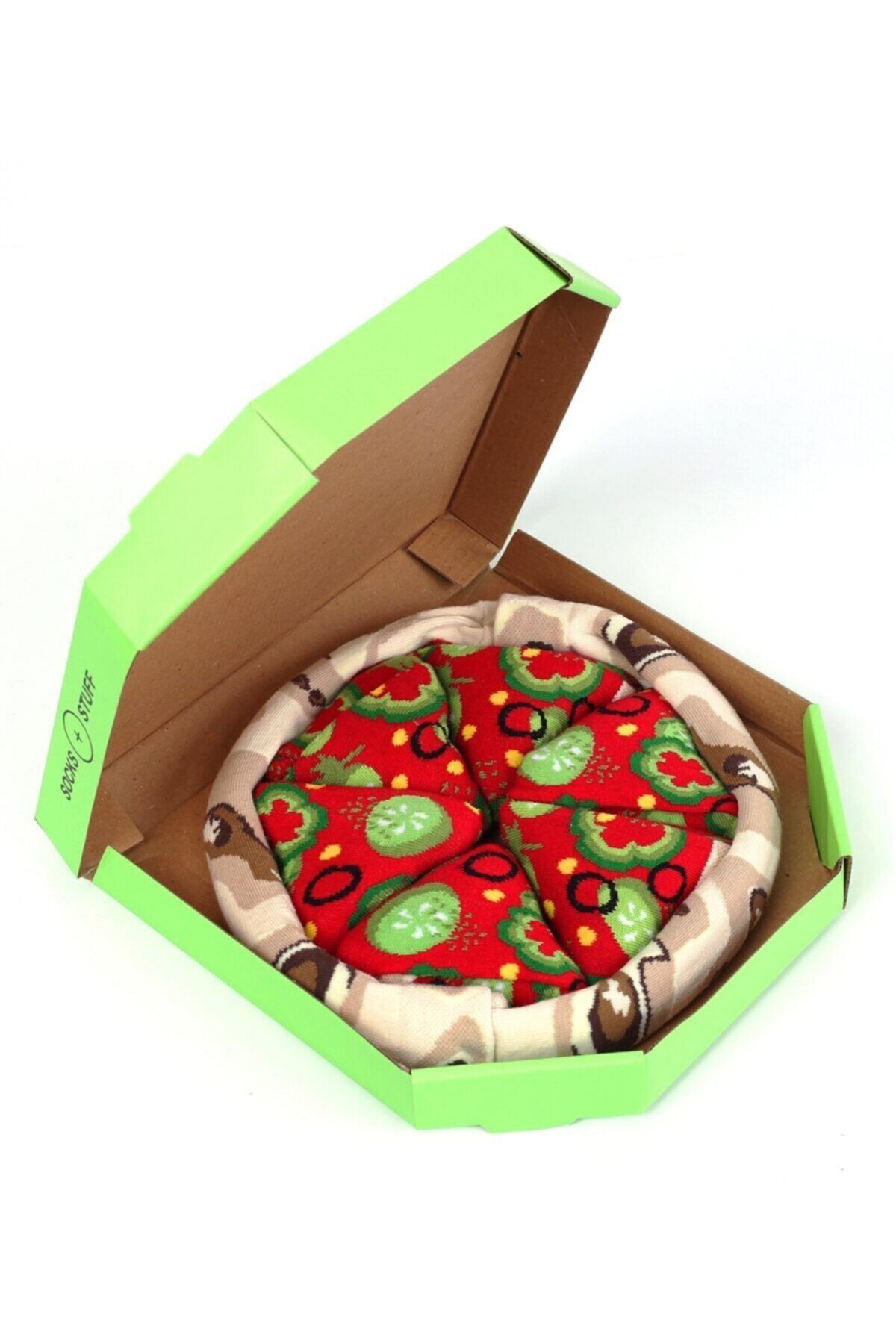 Socks + Stuff Pizza görünümlü çorap seti 4 çift