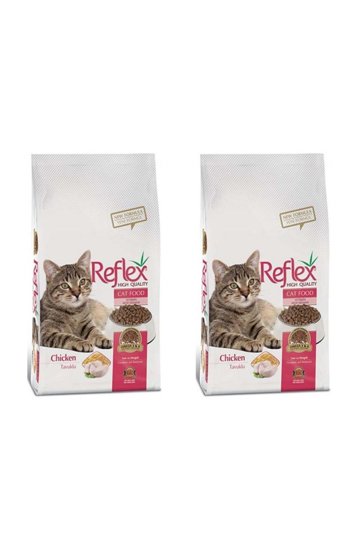 Reflex Tavuklu Yetişkin Kedi Maması 3 Kg 2 Adet