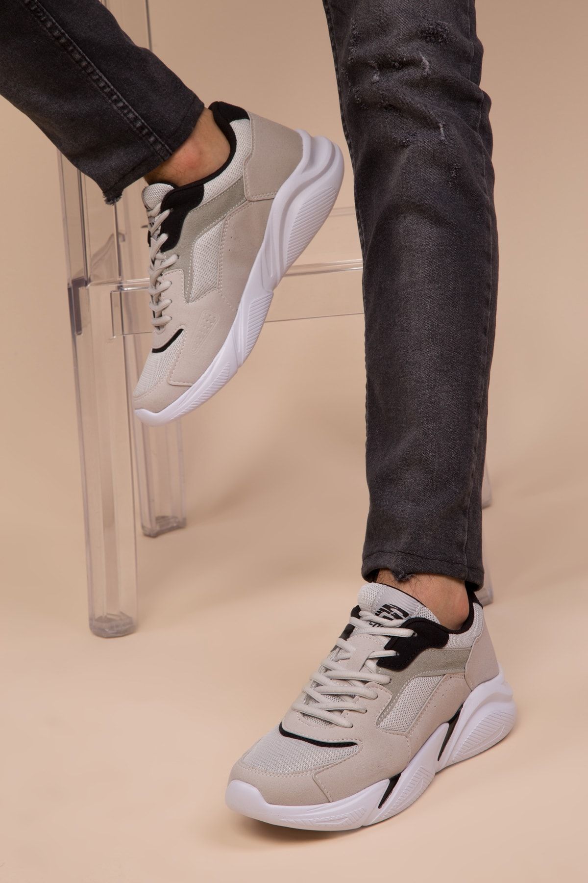 Soho-Men Buz-Siyah Erkek Sneaker 3011