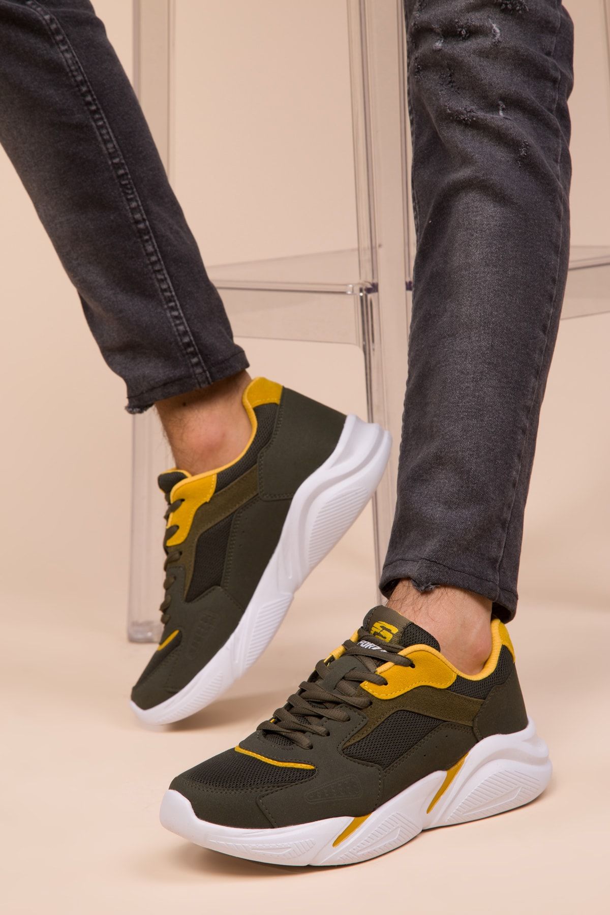 Soho-Men Yeşil-Sarı Erkek Sneaker 3011