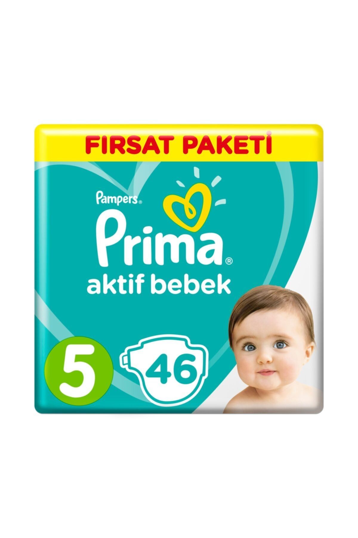Prima Bebek Bezi Aktif Bebek 5 Beden Junior Fırsat Paketi 46 Adet 11-16 kg