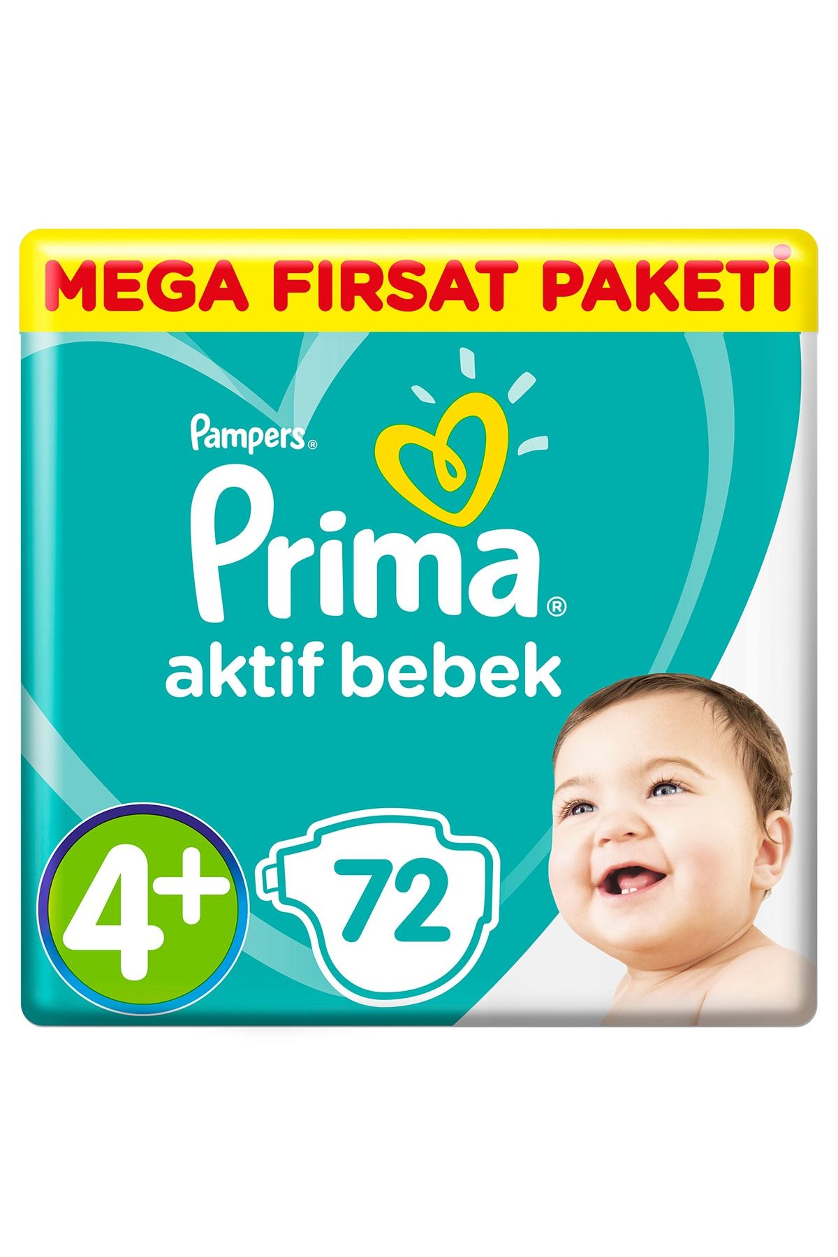 Prima Bebek Bezi Aktif Bebek 4 Beden 72 Adet Maxi Plus Süper Fırsat Paketi