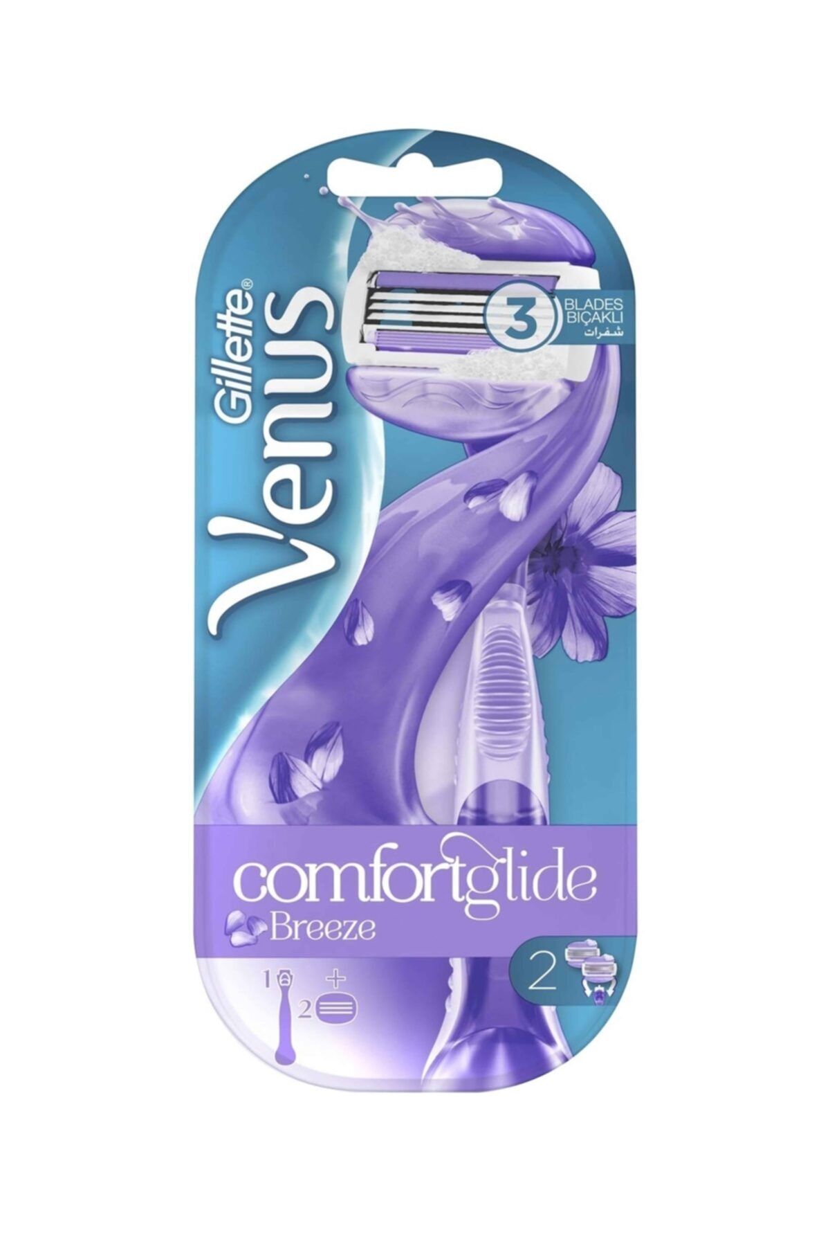 Gillette Venus Comfortglide Breeze Kadın Tıraş Makinesi 2 Yedekli