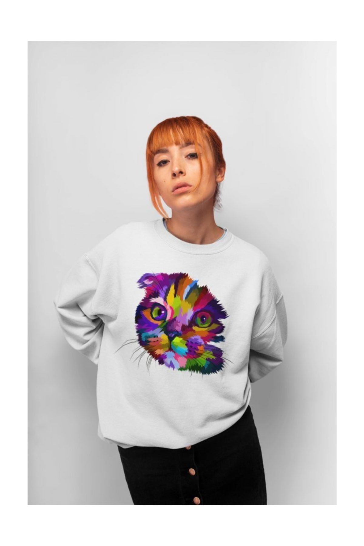 Angemiel Wear Kitty Kadın Sweatshirt A0148WK