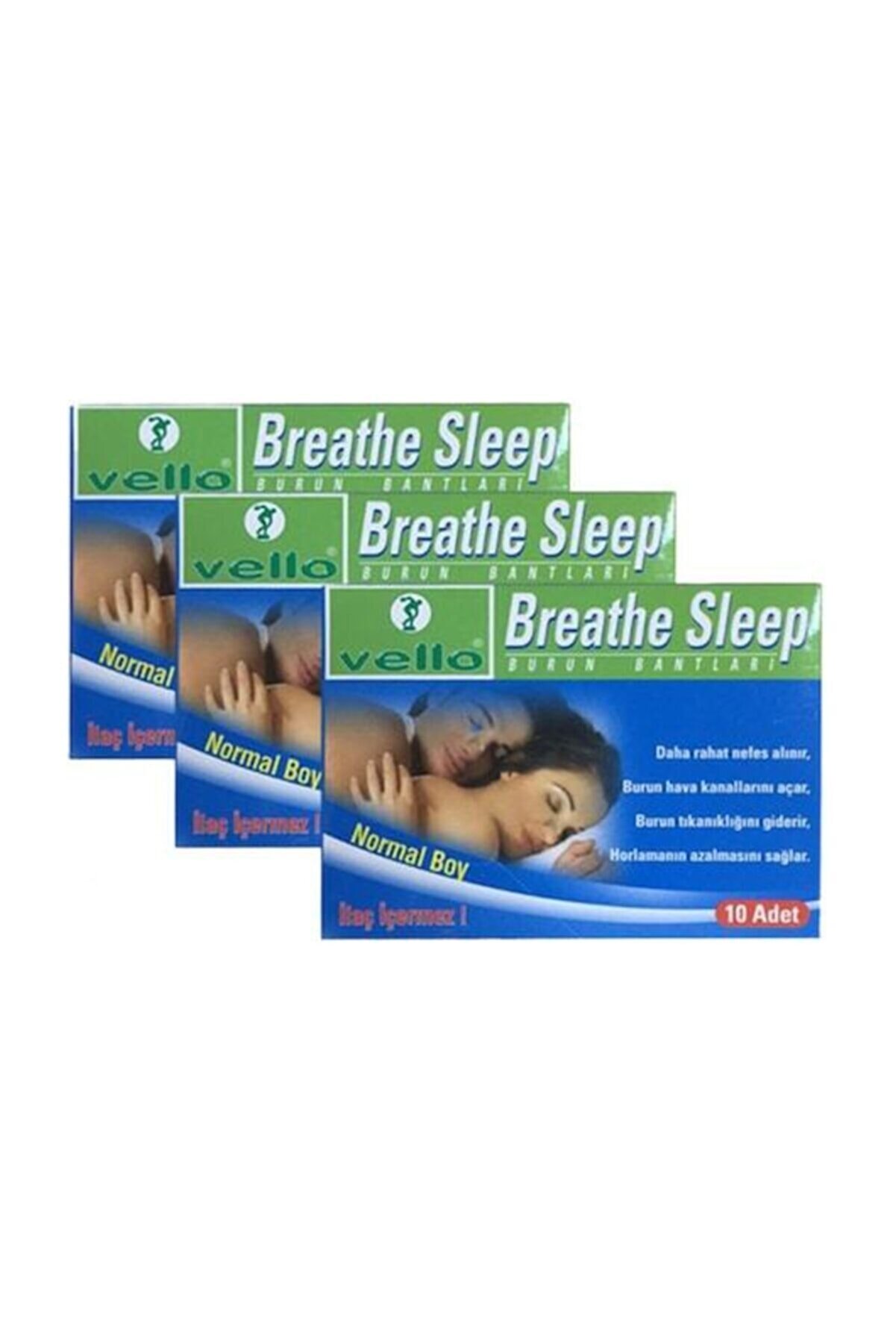 Vello Breathe Sleep Burun Bandı Yetişkin 10'lu * 3 Paket