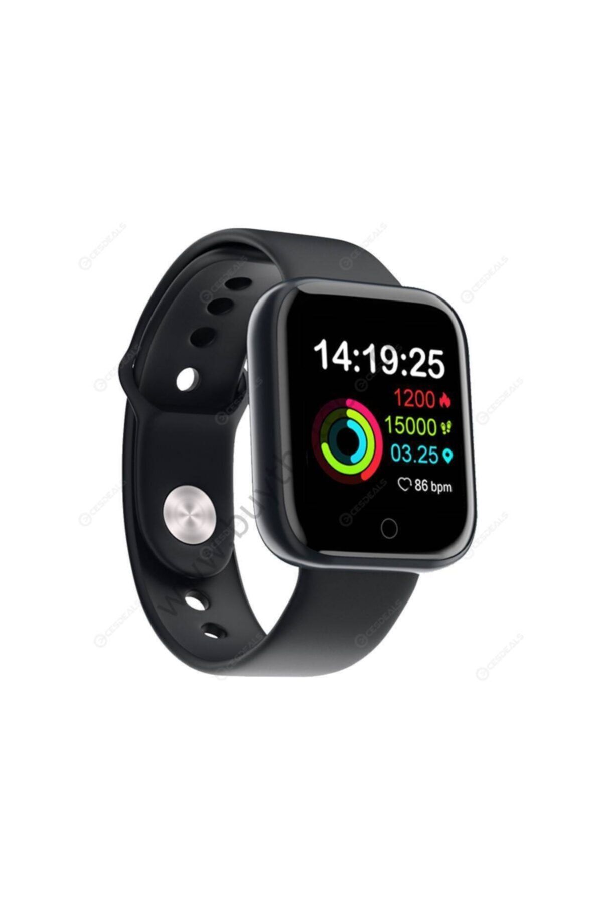 Polygold Teknomarketim Smart Watch Akıllı Saat Unisex Saat Renkli Ekran Siyah