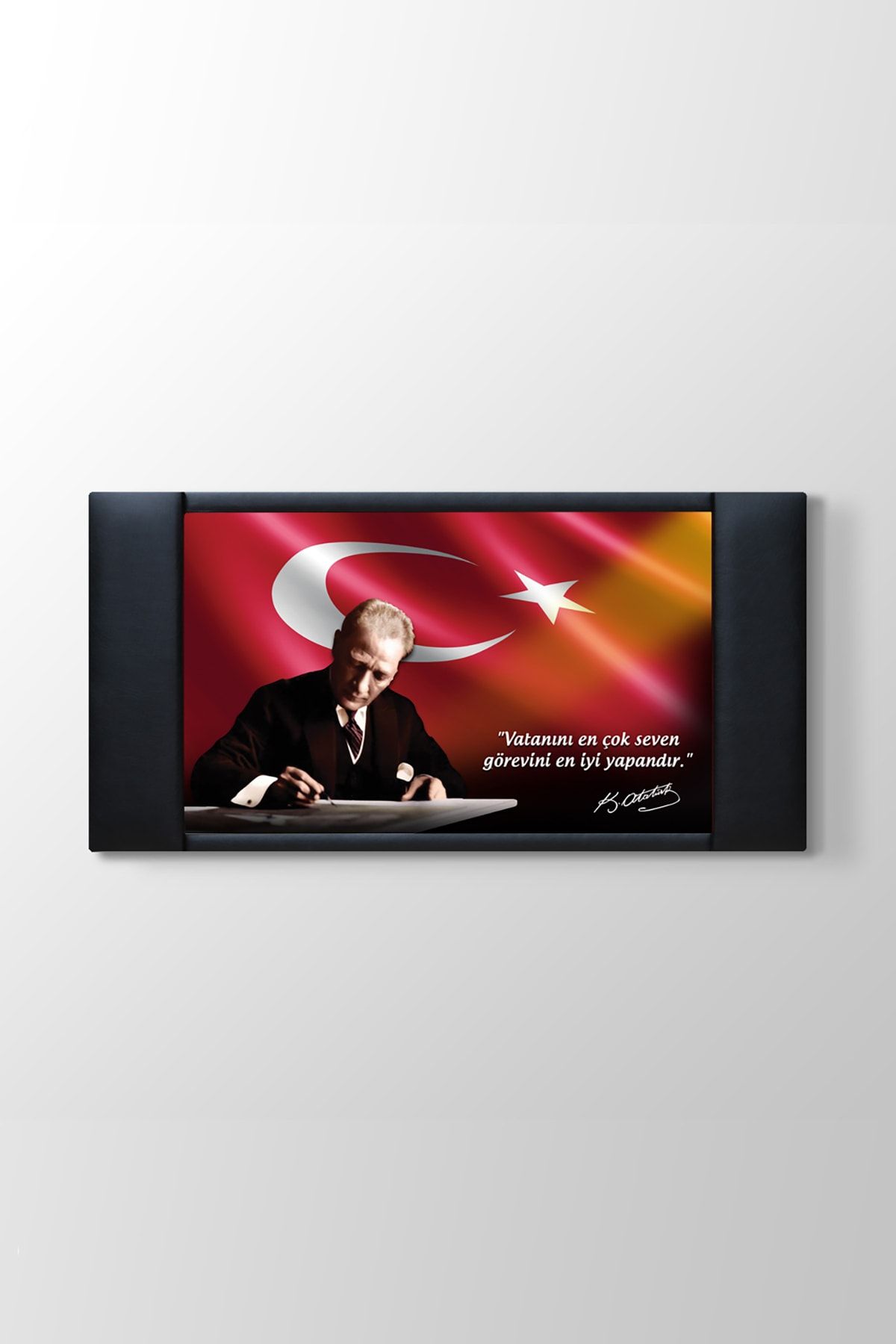 TabloShop Atatürk Makam Panosu - Vatanını En Çok Seven Görevini En iyi Yapandır - 200x100cm -