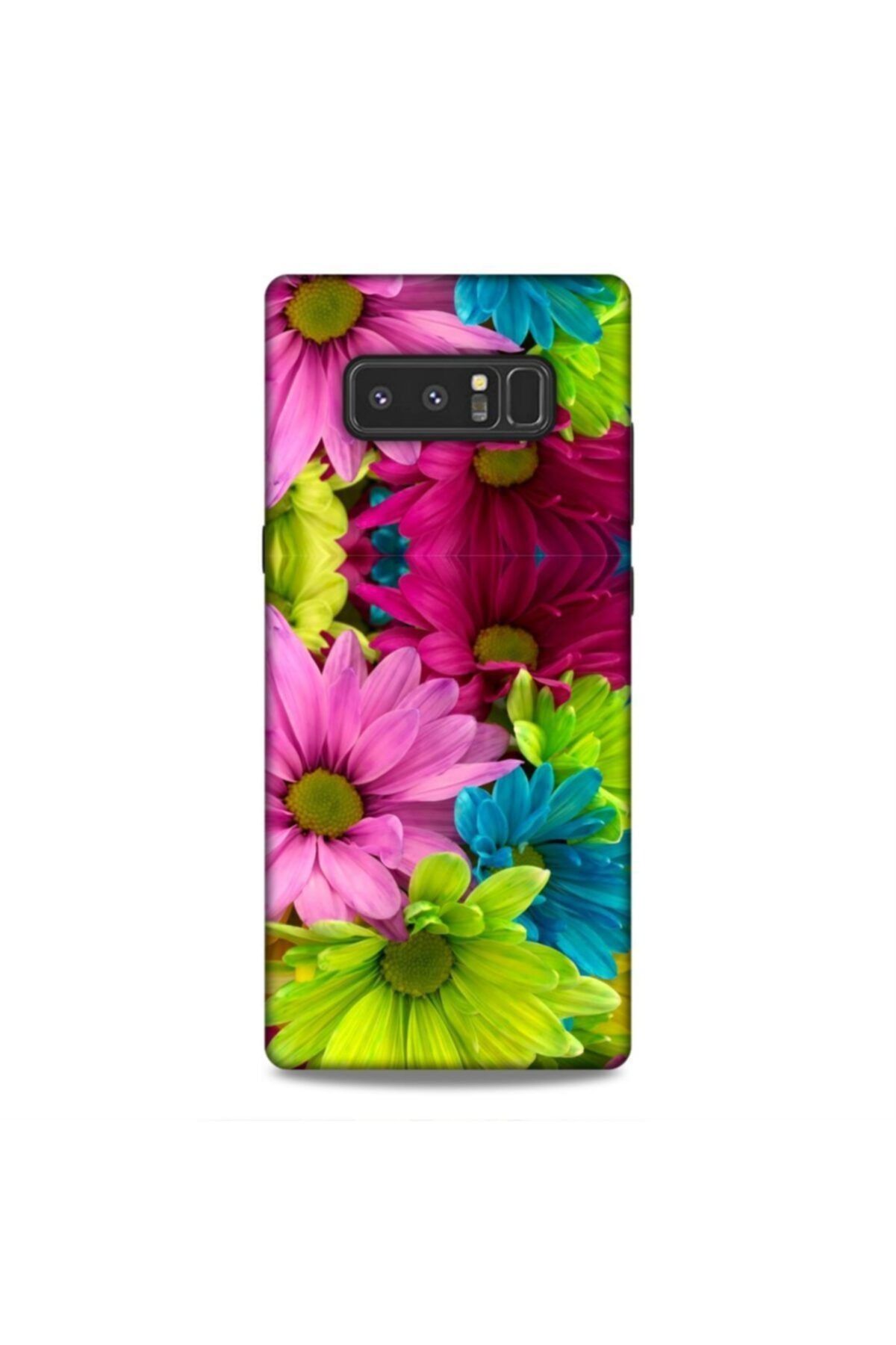 Pickcase Samsung Galaxy Note 8 Desenli Arka Kapak Renkli Çiçekler Kılıf