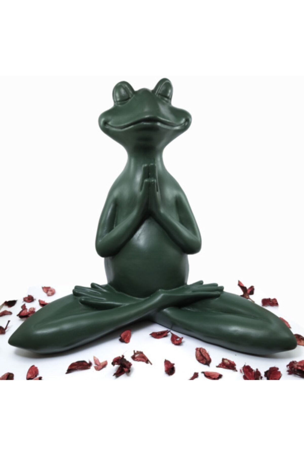 Tual Hobi Sanat Yeşil Yogacı Kurbağa Heykeli Dekoratif Obje Bilbo
