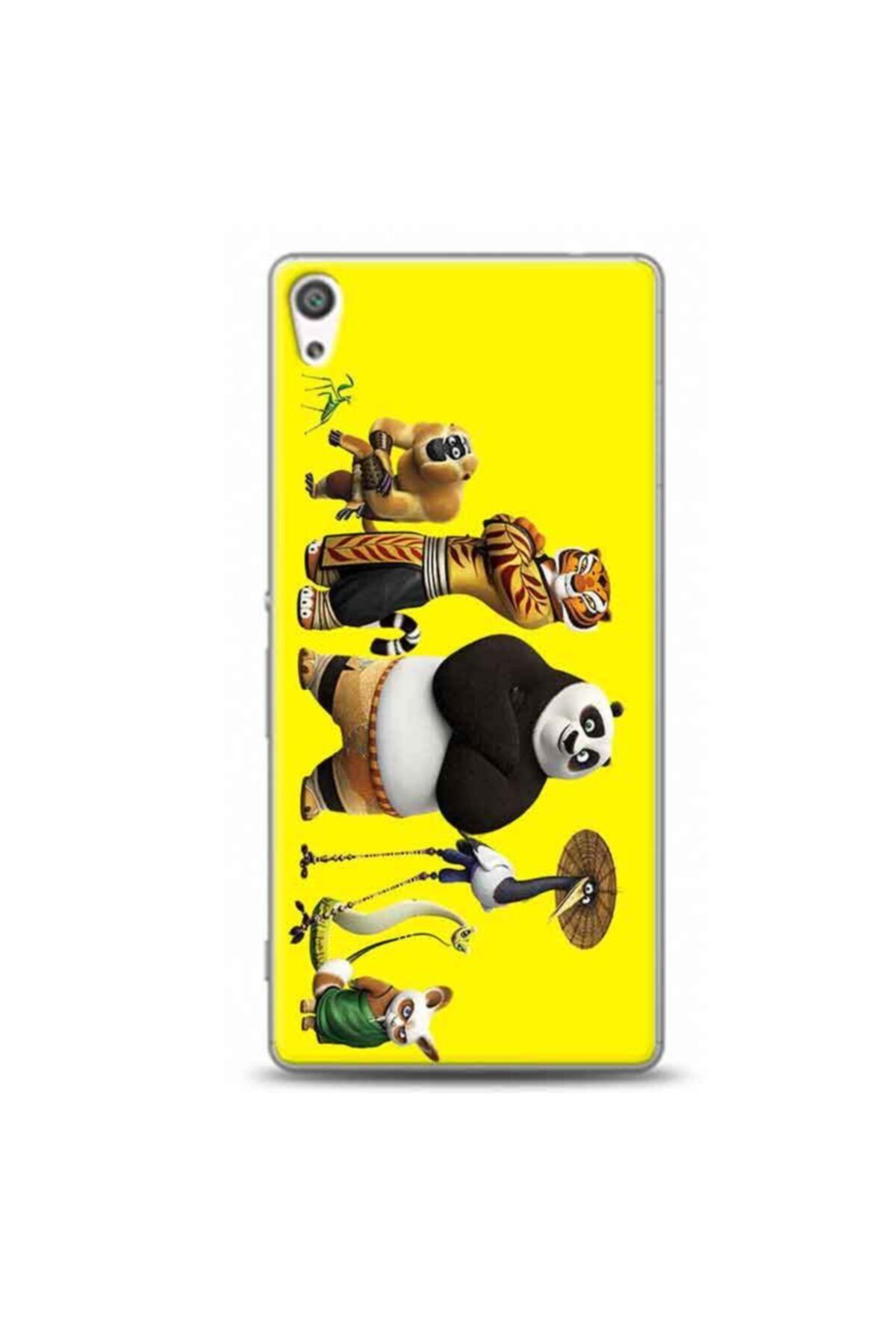 Kılıf Madeni Sony Xperia Xa1 Kunfu Panda Sarı Koleksiyon Telefon Kılıfı Y-srklf275